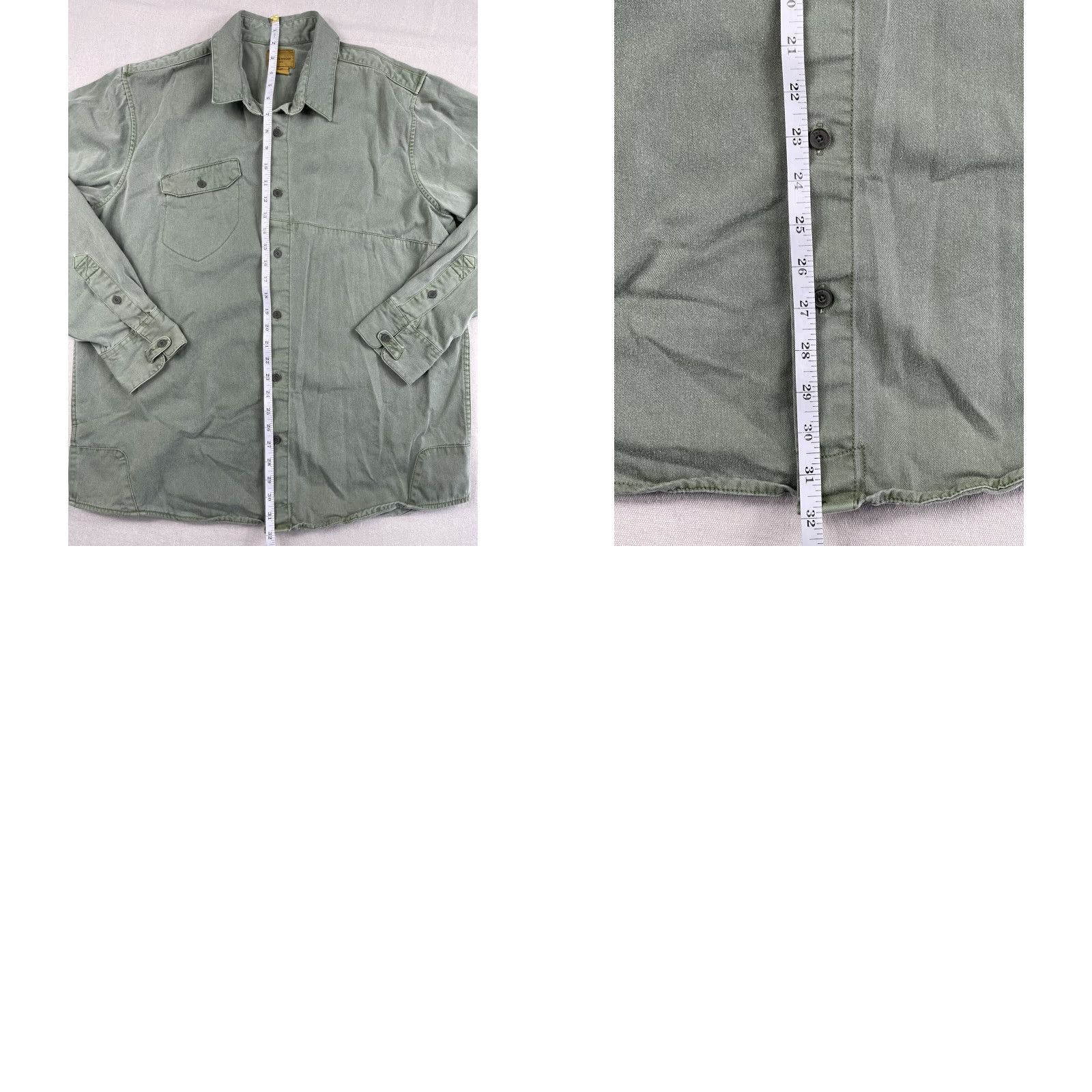 Vintage Field & Stream Men's Canvas Fishing Button Up Shirt Long Sleeve Casual Green Size L Size US L / EU 52-54 / 3 - 8 Thumbnail