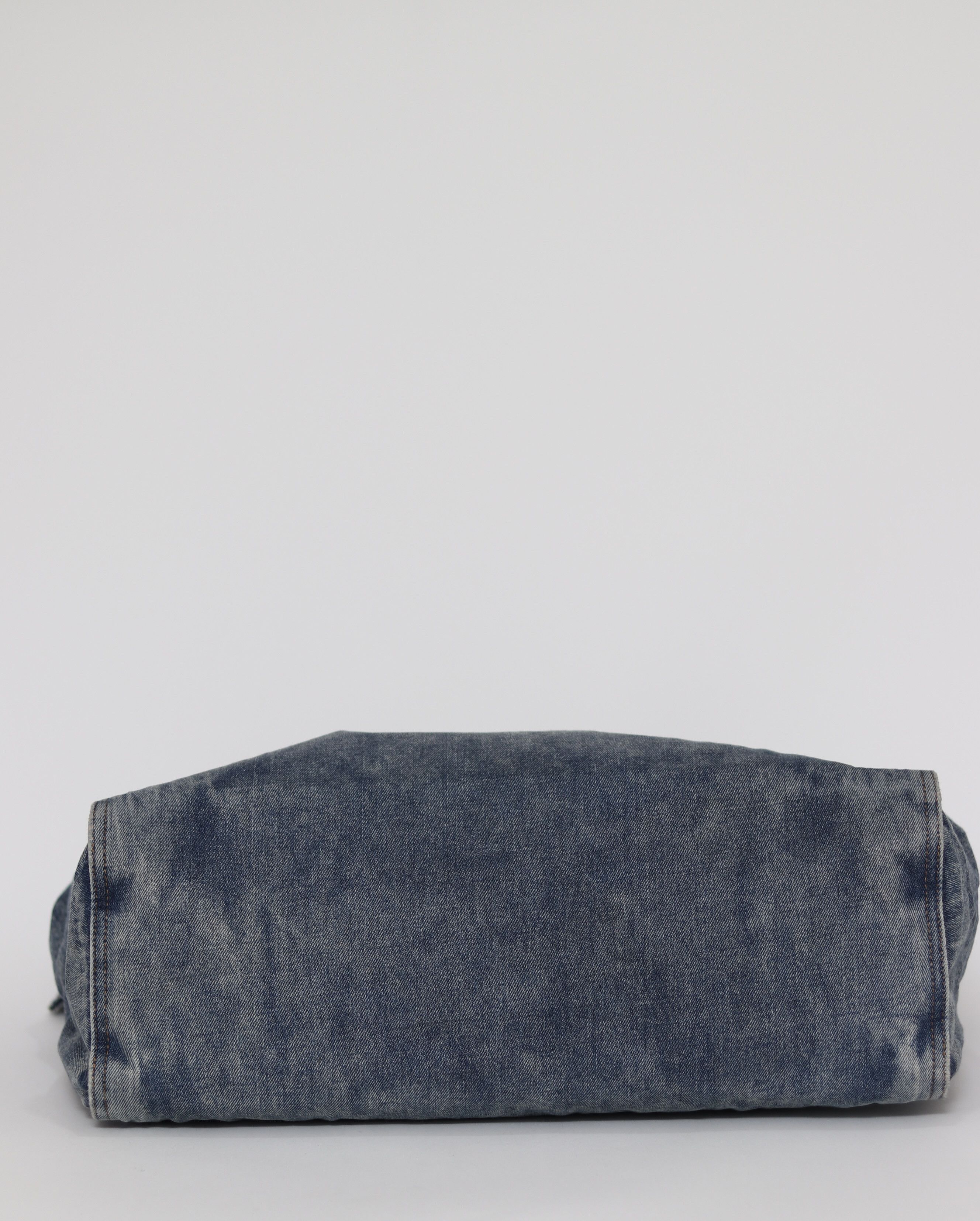 Telfar Telfar Denim Large Shopping Bag Blue Size ONE SIZE - 4 Thumbnail