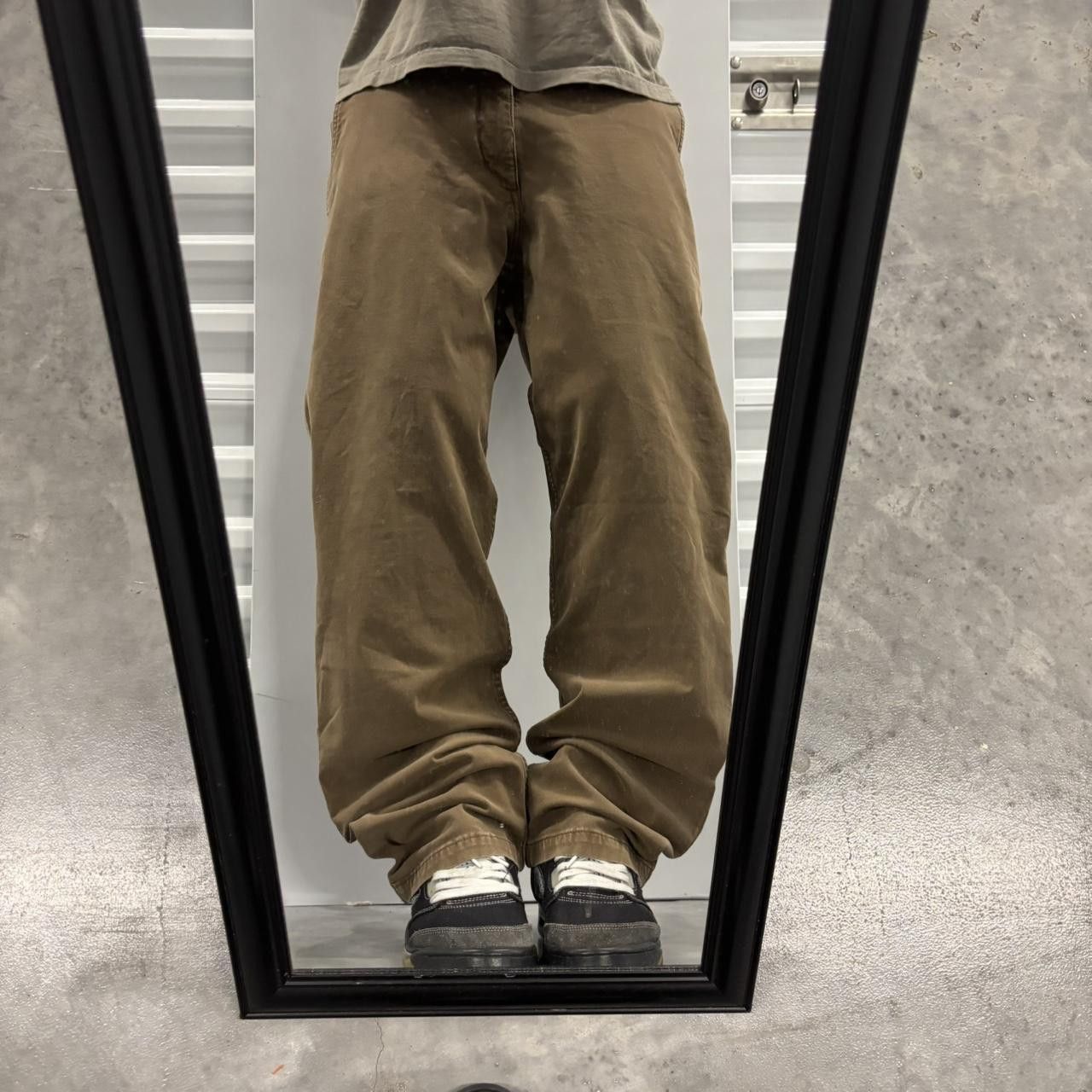 Japanese Brand × Vintage Crazy Vintage Y2K/2000s Brown Workwear Essential Casual Pants! Size US 32 / EU 48 - 1 Thumbnail