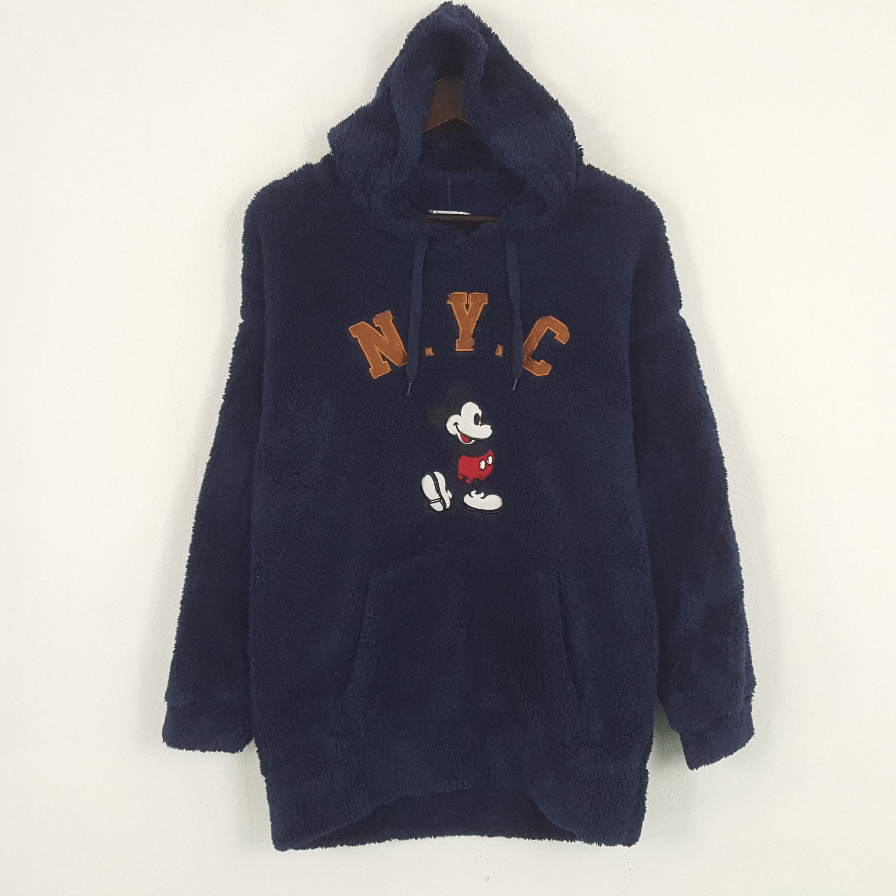 Disney × Mickey Mouse × Vintage Vintage N.Y.C Mickey Mouse Fleece Sweatshirt Hoodie Size US S / EU 44-46 / 1 - 1 Thumbnail