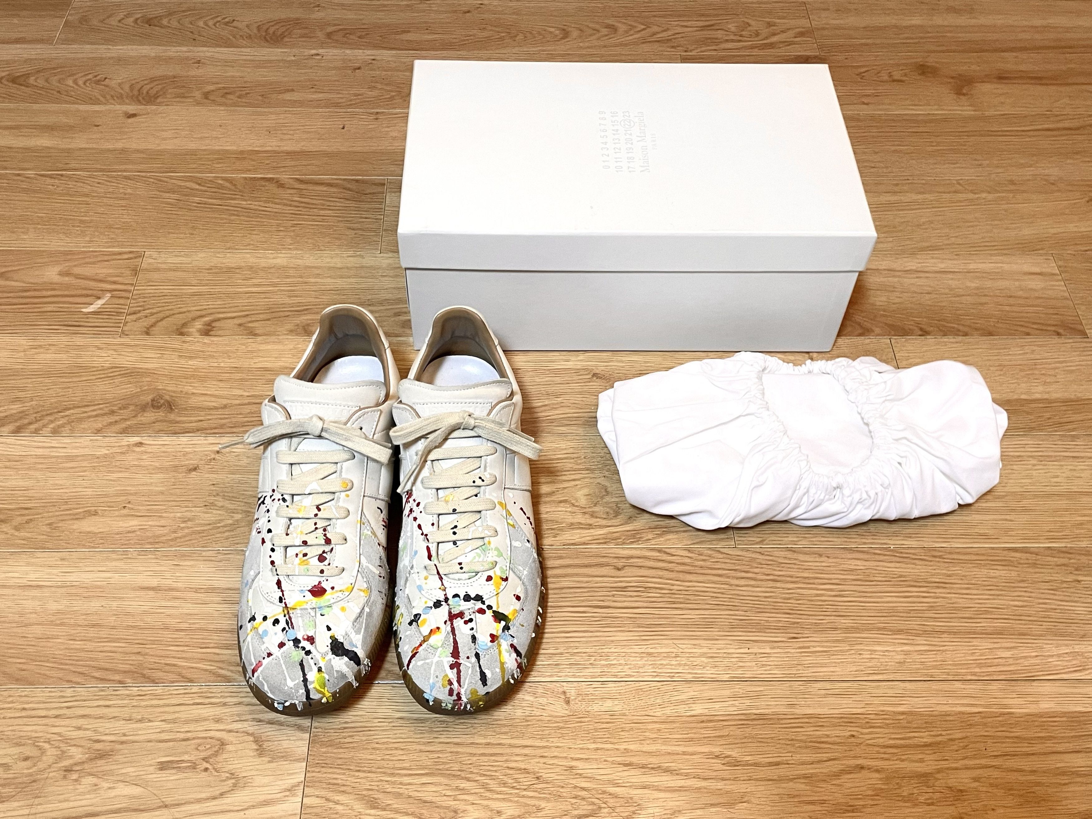 Maison Margiela MAISON MARGIELA 'REPLICA' German Army Trainers GAT Paint |  Grailed