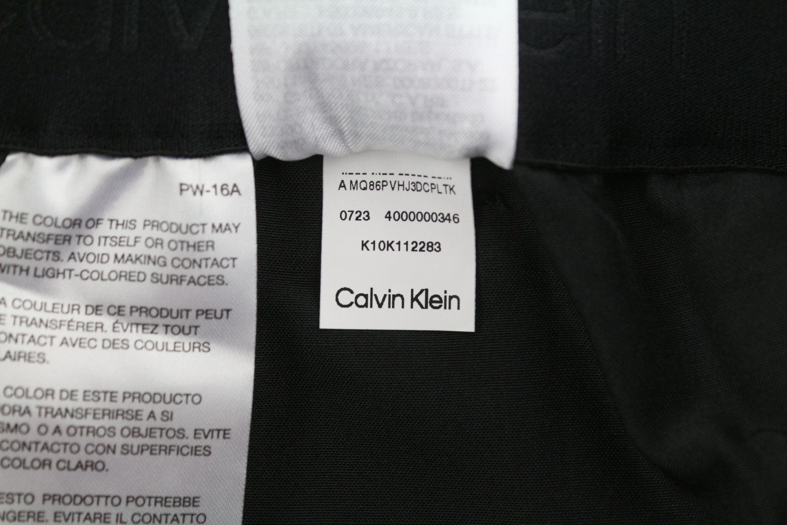 Calvin Klein CRINKLE TECH STRETCH S Black Elastic Waist Pants 84978 Size US 30 / EU 46 - 10 Thumbnail