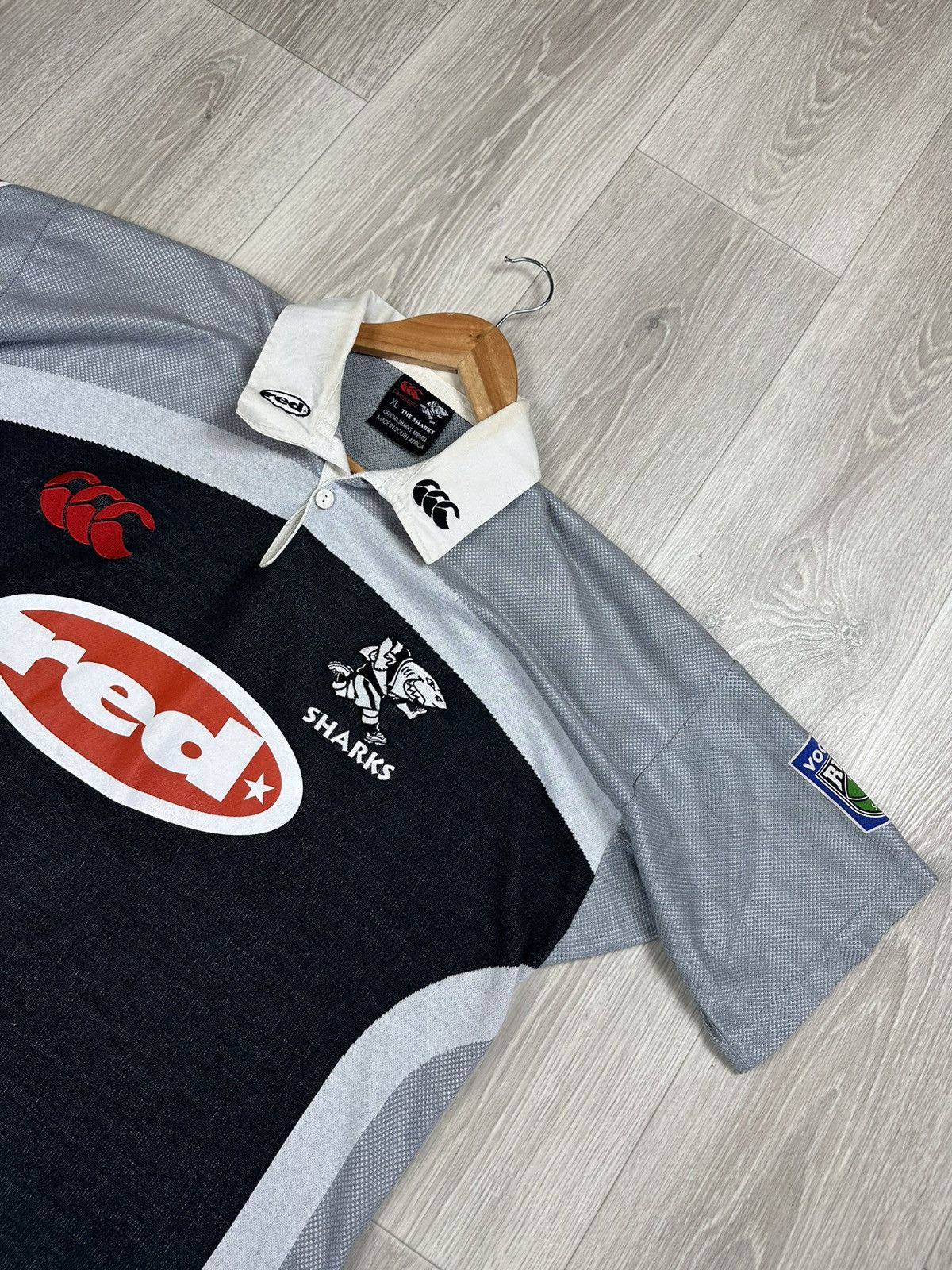 Canterbury of New Zealand Vintage Natan Sharks 2003 Rugby Union Jersey Canterbury Size US XL / EU 56 / 4 - 2 Thumbnail