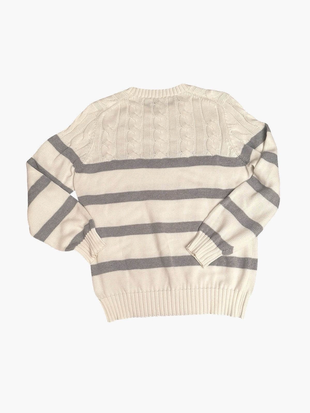 Brunello Cucinelli Brunello Cucinelli Striped Cable Knit Sweater – Size IT 48 Size US M / EU 48-50 / 2 - 2 Thumbnail