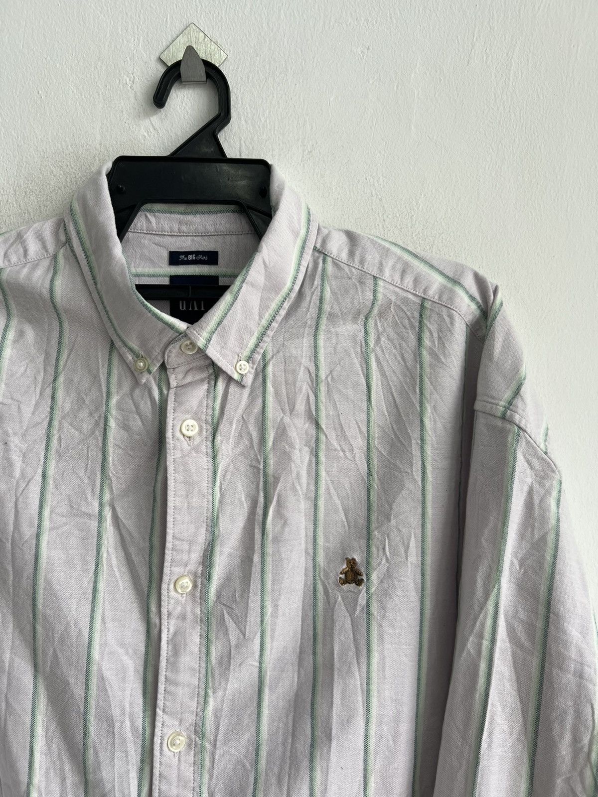 Gap × John Elliott RARE GAP Brannan Bear Big Baggy Shirt Oxford Striped Shirt Size US L / EU 52-54 / 3 - 4 Thumbnail