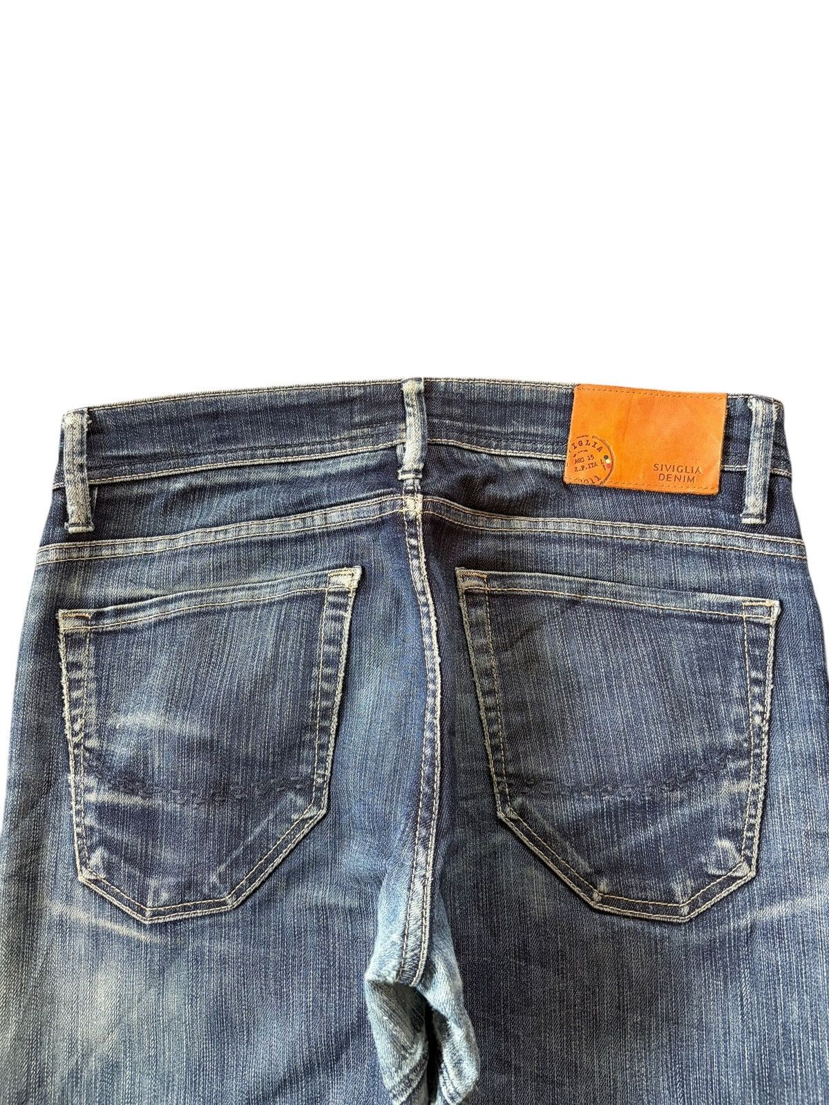 Siviglia Vintage Italy Siviglia Faded Wash Distressed Jeans Size 31" - 4 Thumbnail