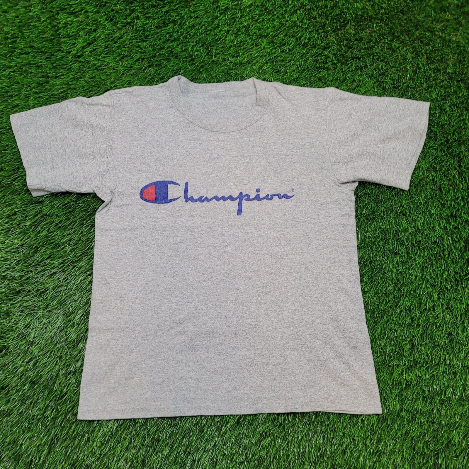 Champion VTG 80s Champion Script Logo T-Shirt Womens L Crop Baby Tee Size L / US 10 / IT 46 - 1 Thumbnail