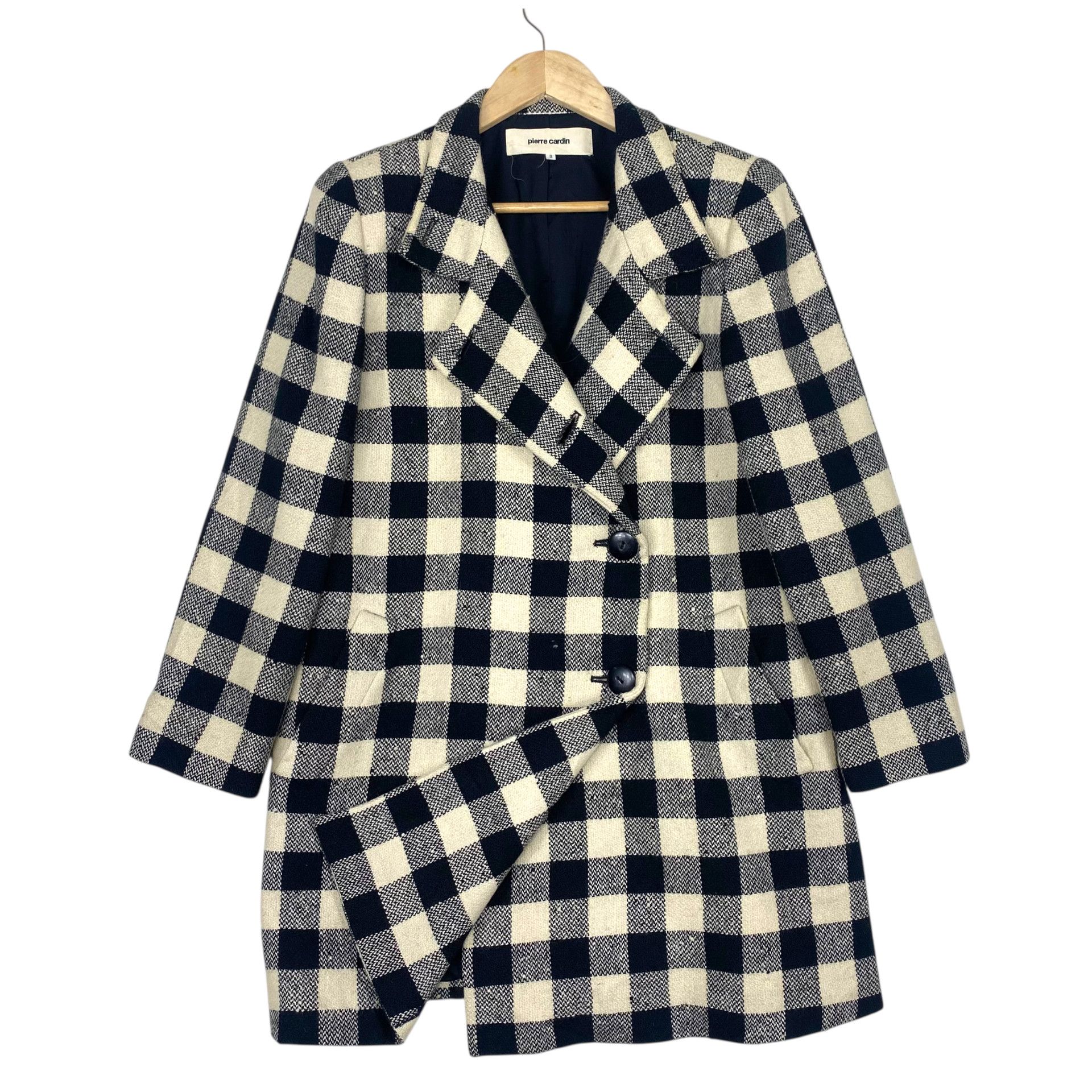 Pierre Cardin 💥 90s PIERRE CARDIN PLAID WOOL JACKET Size M / US 6-8 / IT 42-44 - 1 Thumbnail