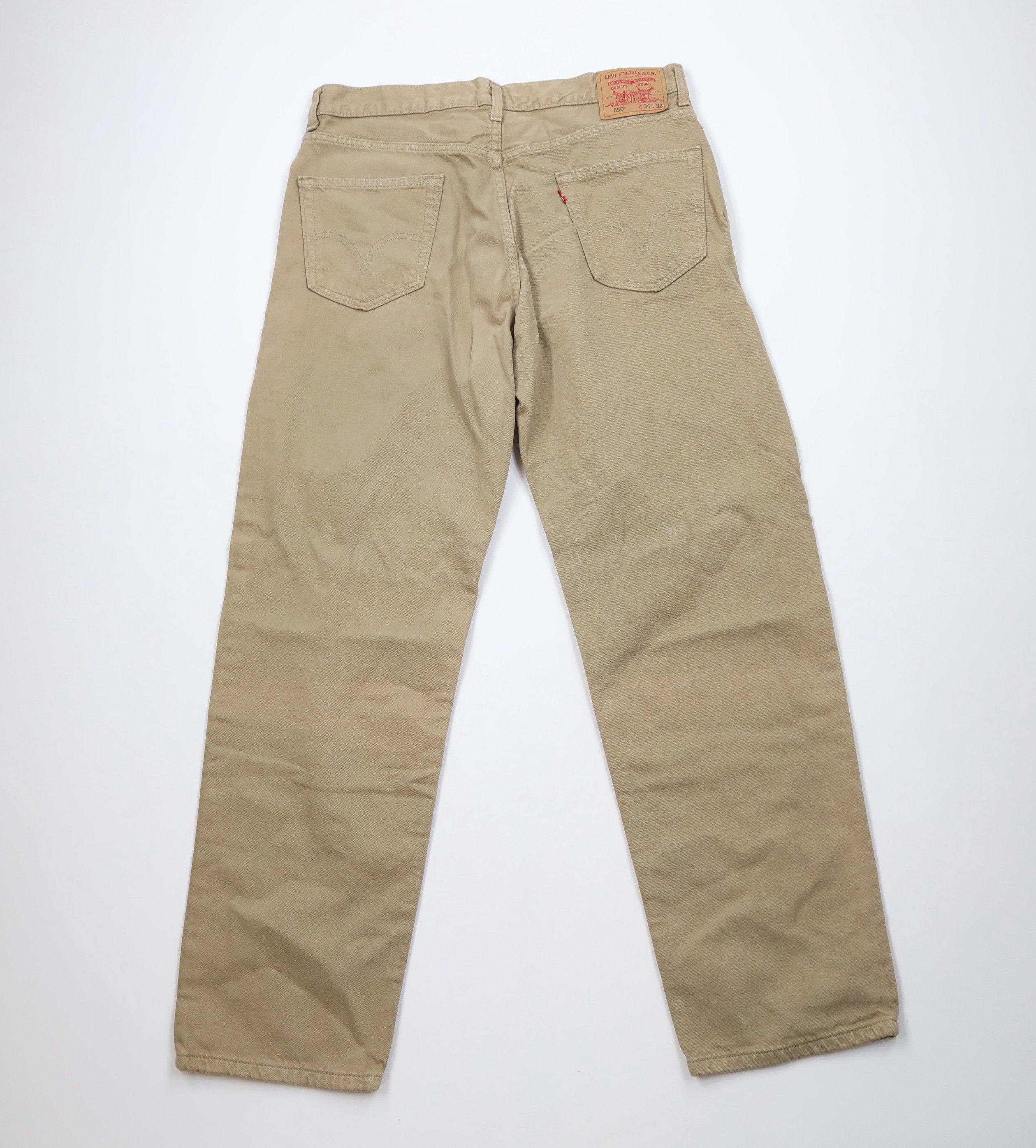 Levi's Vintage Y2K 2003 Levis 550 Fit Denim Jeans Beige Khaki Size US 36 / EU 52 - 9 Thumbnail