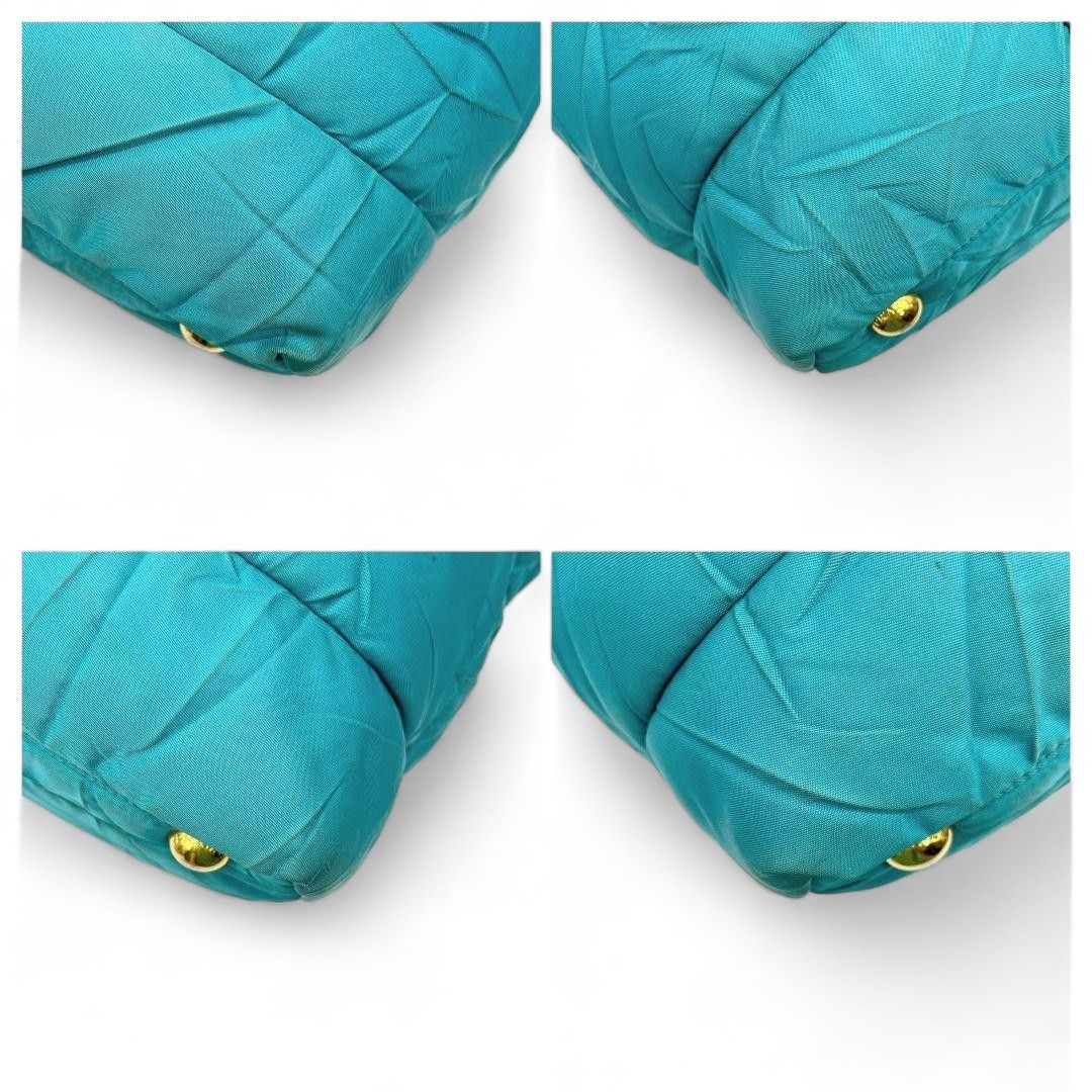 Prada Prada - Turquoise Tessuto City Nylon Handbag 2way Size ONE SIZE - 4 Thumbnail