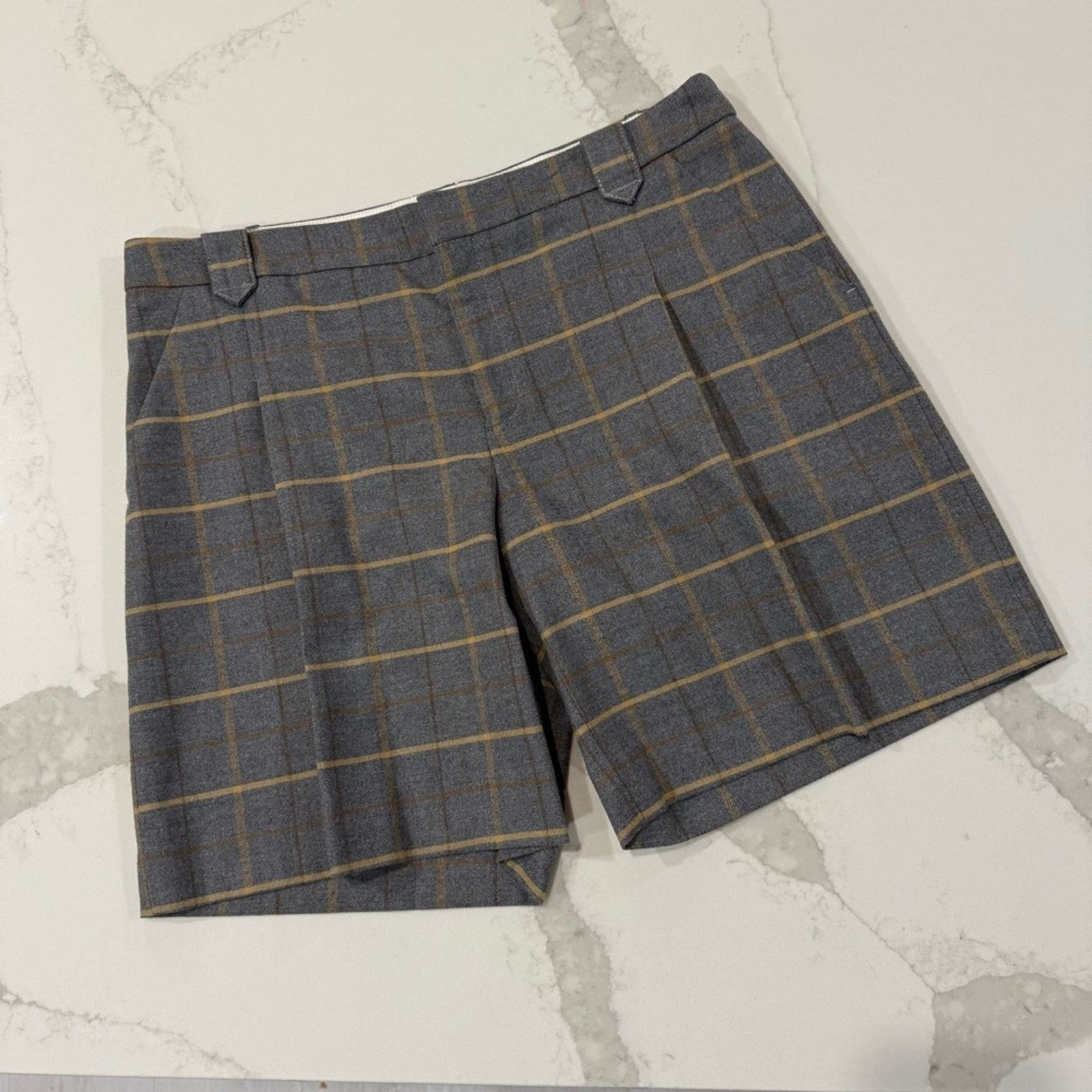 Anthropologie Anthropologie Cartonnier Plaid Pleated Shorts Womens 12 Size 34" / US 12 / IT 48 - 2 Thumbnail