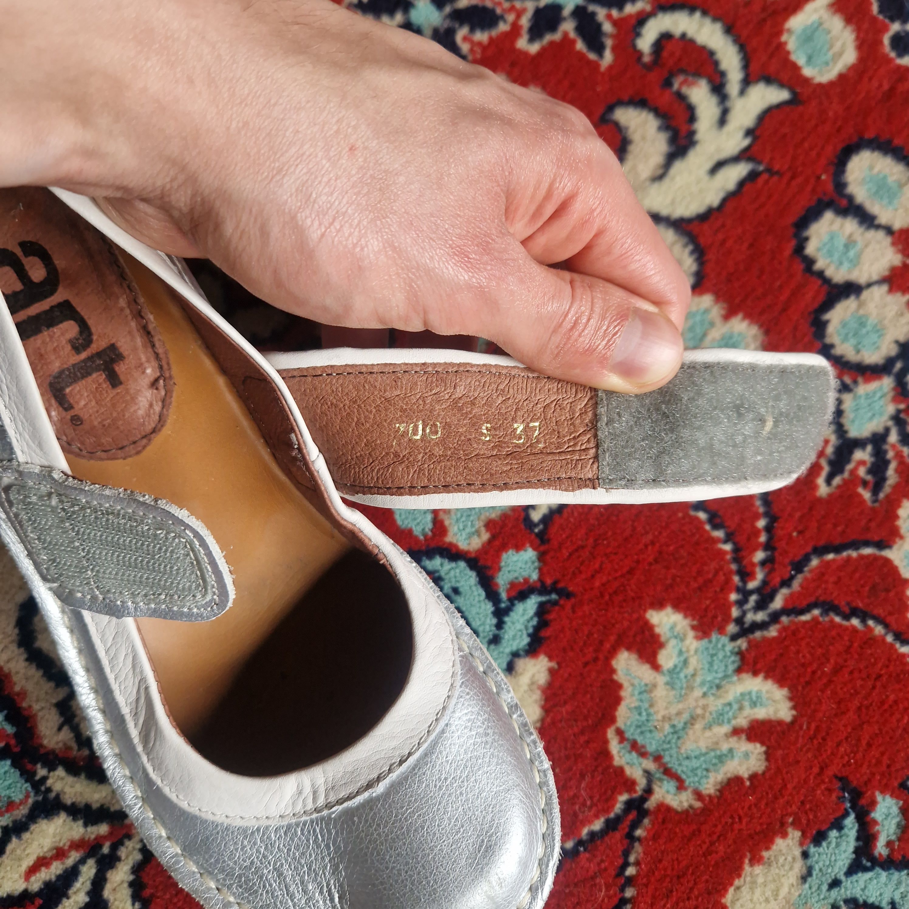Other The Art Company Platform Heels - Silver with White Accents Size US 6 / IT 36 - 7 Thumbnail