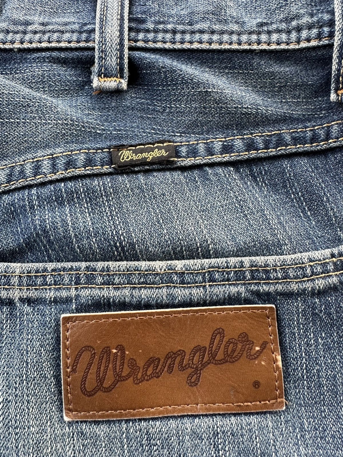 Wrangler 🔥90s Wrangler Distressed Vintage Denim D131 Size US 32 / EU 48 - 5 Thumbnail