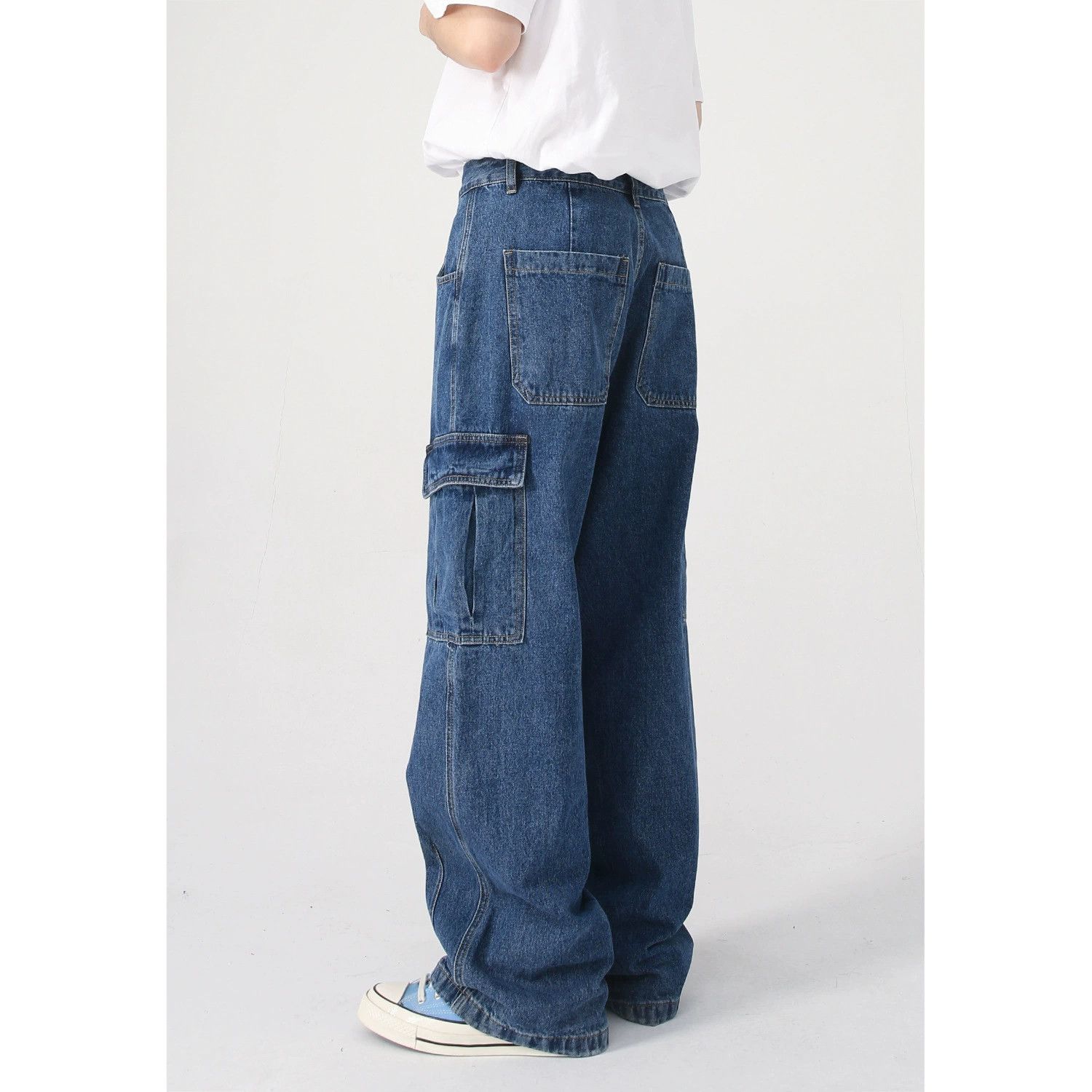 Jean Men's American retro loose casual workwear jeans Size US 32 / EU 48 - 2 Thumbnail