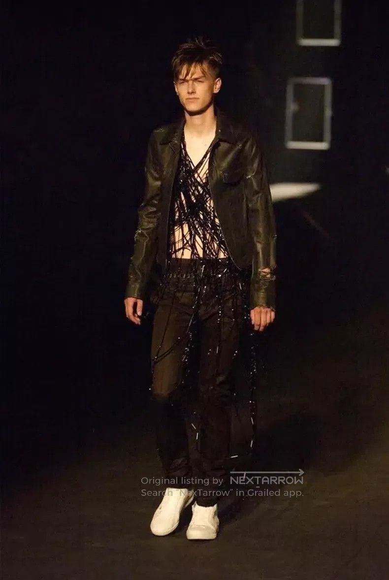 Dior Dior Black Vinyl Crackle Destroyed Denim Jacket i Size US S / EU 44-46 / 1 - 9 Thumbnail