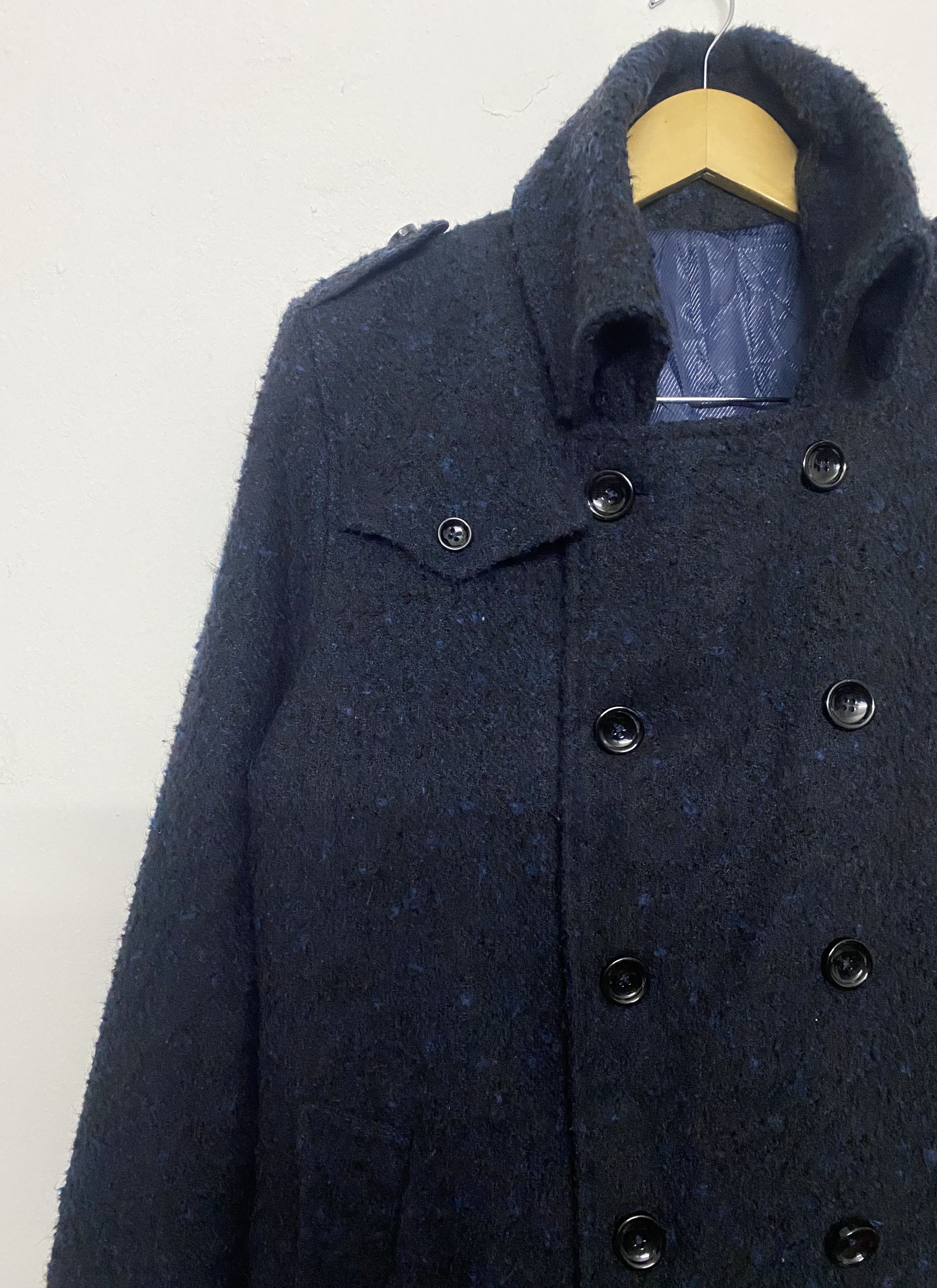 semanticdesign Semantic Design Shaggy Wool Texture Trench Coat / Overcoat Size US L / EU 52-54 / 3 - 6 Thumbnail