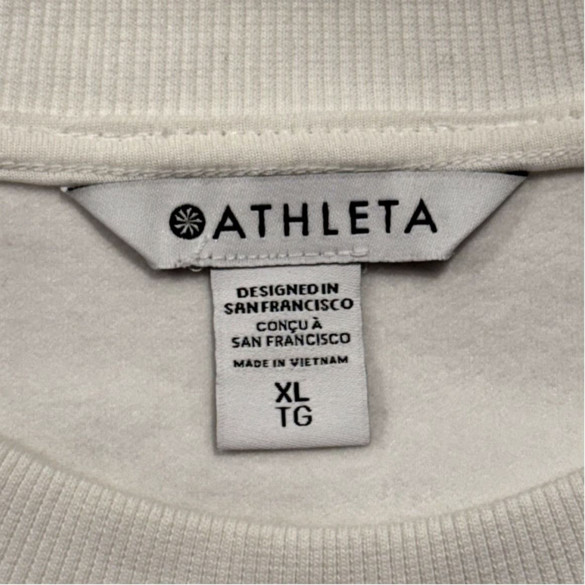 Athleta NEW Athleta Triumph Hybrid Crewneck Sweatshirt White XL Cozy Size XL / US 12-14 / IT 48-50 - 4 Thumbnail