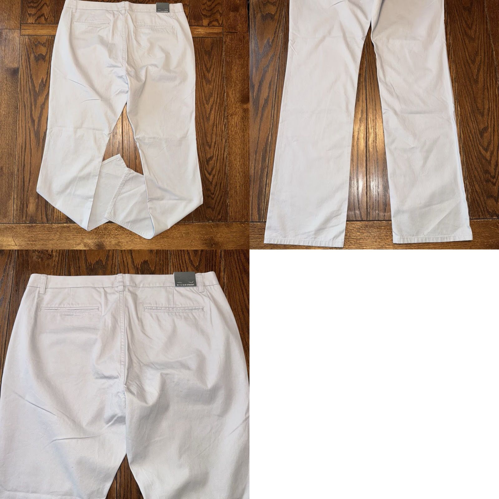 Bonobos Pants Mens 38x34 Slim Straight Gray - Regular Size - Bonobos - Chino - Men's Pants