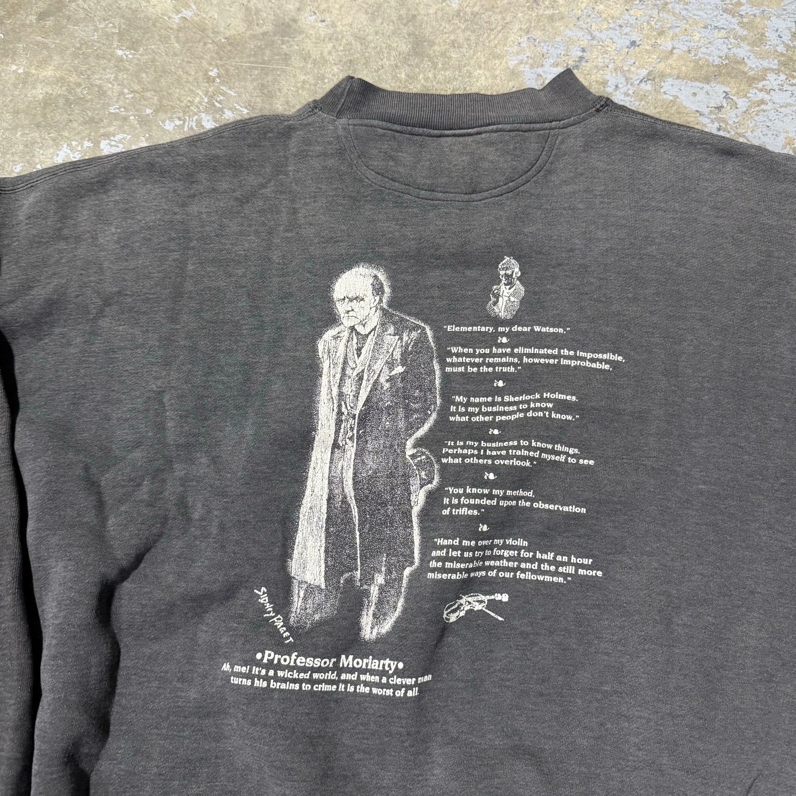 Vintage Vintage 90’s Sherlock Holmes Crewneck XL Size US XL / EU 56 / 4 - 5 Thumbnail