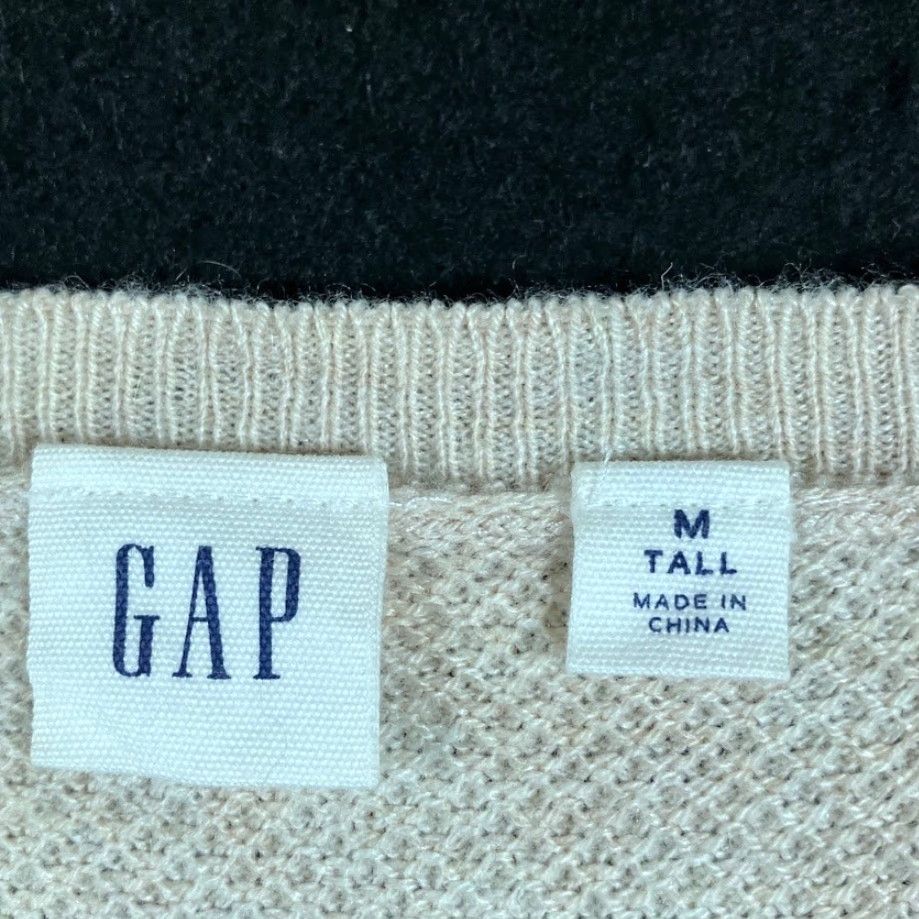 Gap Gap Sweater Cream V-Neck Extra Fine Merino Wool Blend Medium Tall Knit Pullover Womens Casual Workwear Modern Classic Size M / US 6-8 / IT 42-44 - 6 Thumbnail