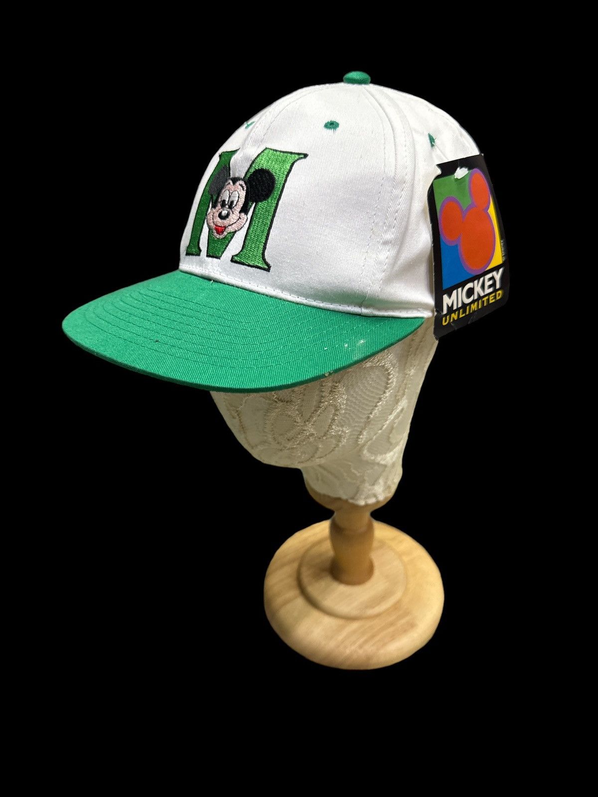 Disney × Mickey Mouse MICKEY MOUSE CAPITAL M DEADSTOCK 1980s CAP Size ONE SIZE - 1 Thumbnail