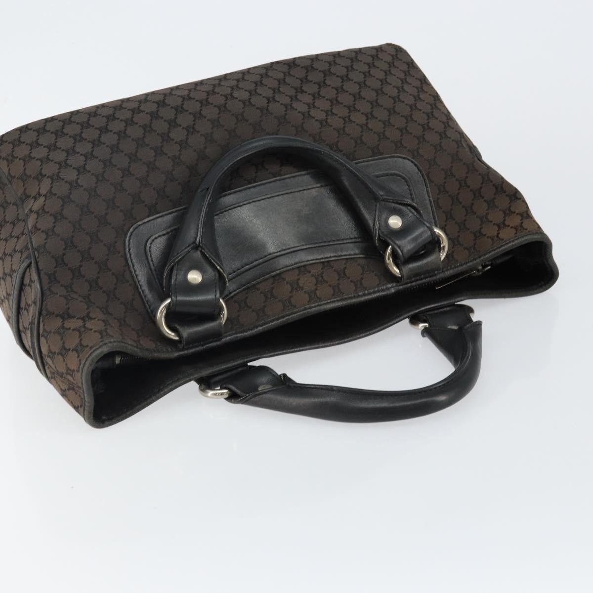 Celine CELINE Macadam Canvas Boogie Hand Bag Dark Brown Black Size ONE SIZE - 6 Thumbnail