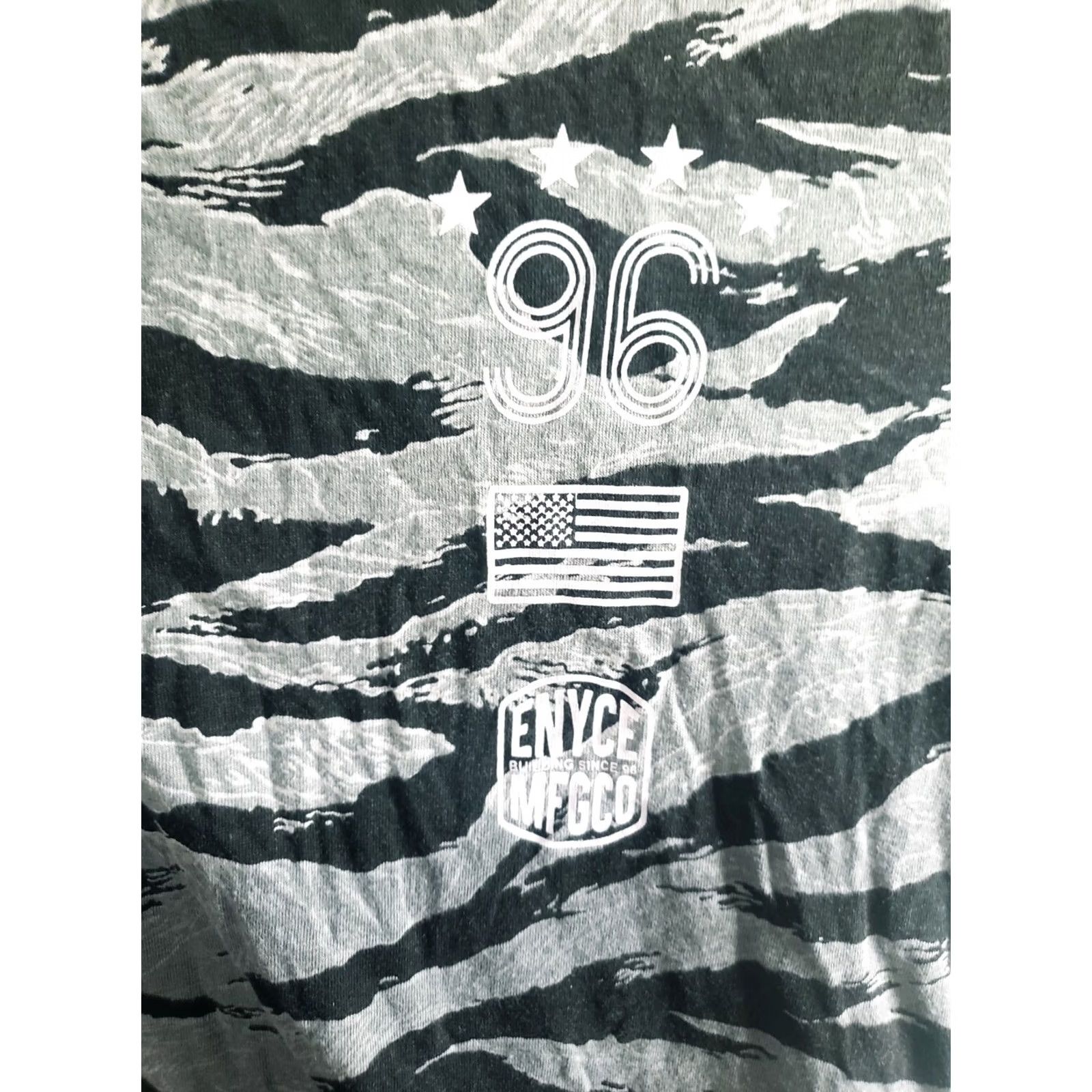 Enyce VINTAGE enyce T-Shirt Adult M Black Silver Fade Metallic Tiger Stripe Graphic Tee 90s Mens Size US M / EU 48-50 / 2 - 5 Thumbnail