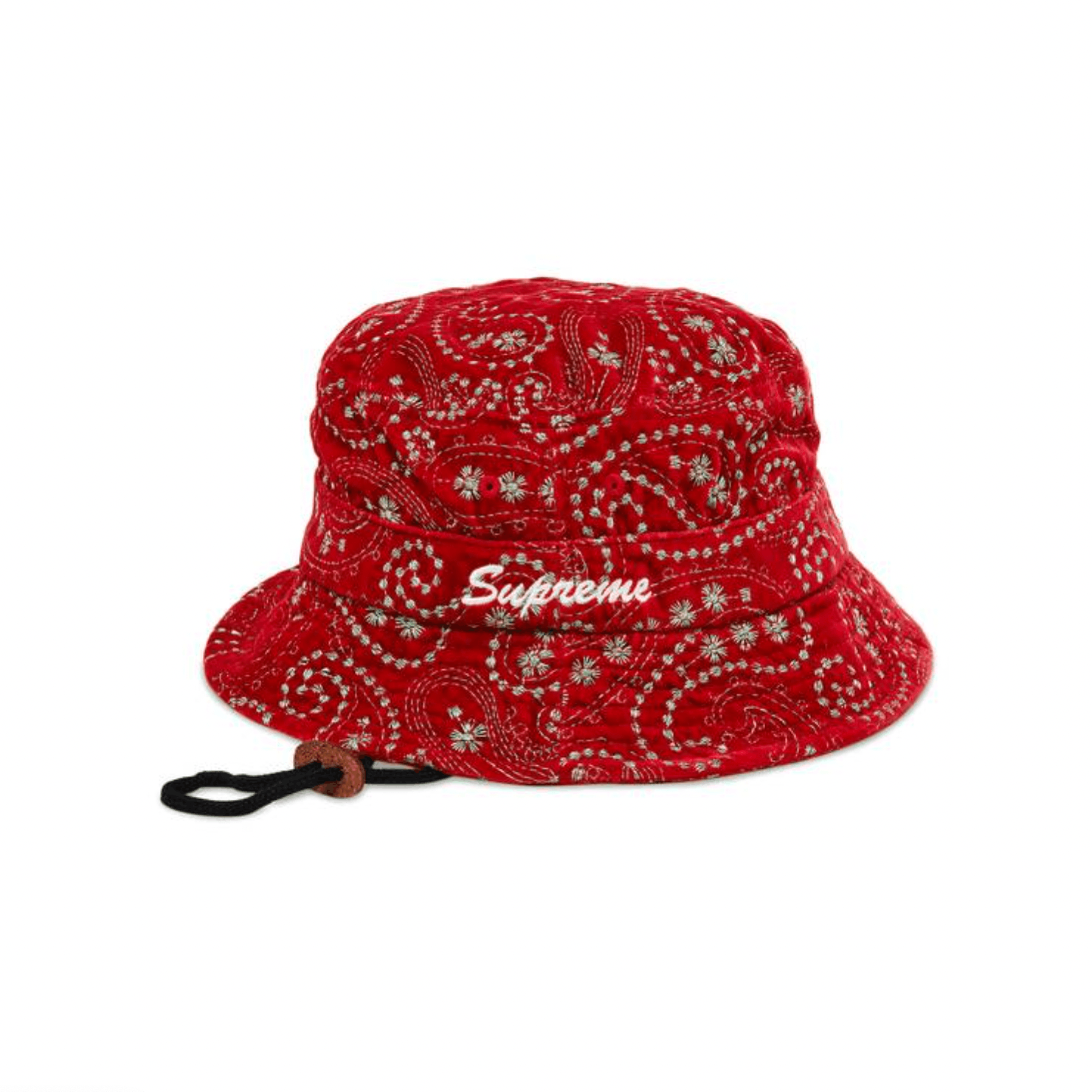 Supreme M/L Supreme Velvet Paisley Boonie in Red | Grailed