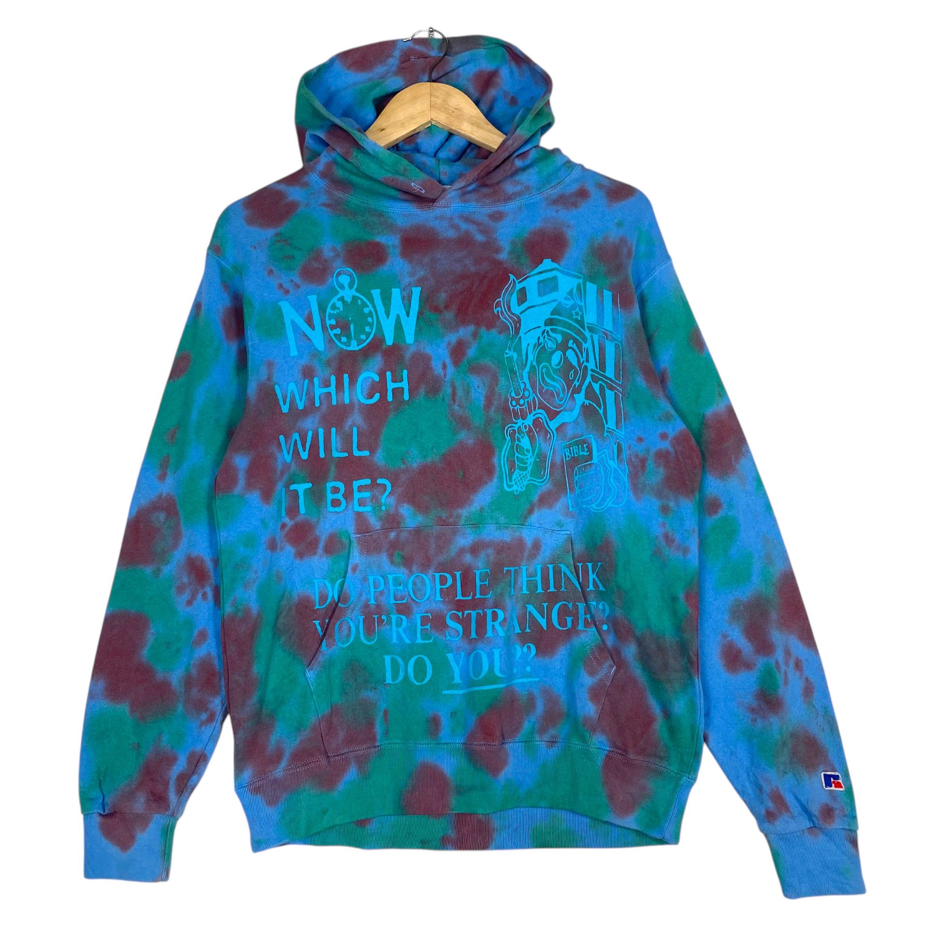Japanese Brand 💥BLACK WEIRDOS TYE DIE HOODED PULLOVER Size US M / EU 48-50 / 2 - 1 Thumbnail