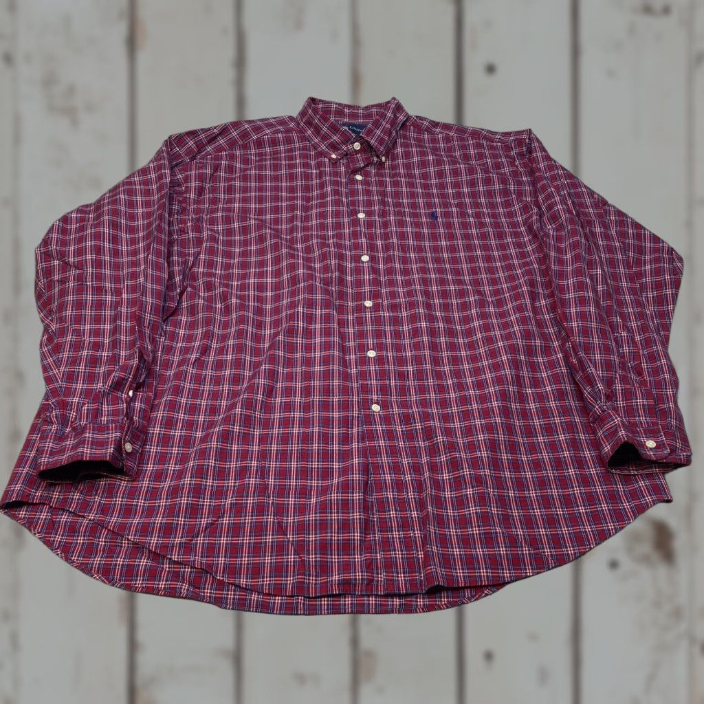 Ralph Lauren Ralph Lauren Blake Long Sleeve Button Up Mens 2XL Check Shirt 100% Cotton 7409 Size US XXL / EU 58 / 5 - 1 Thumbnail