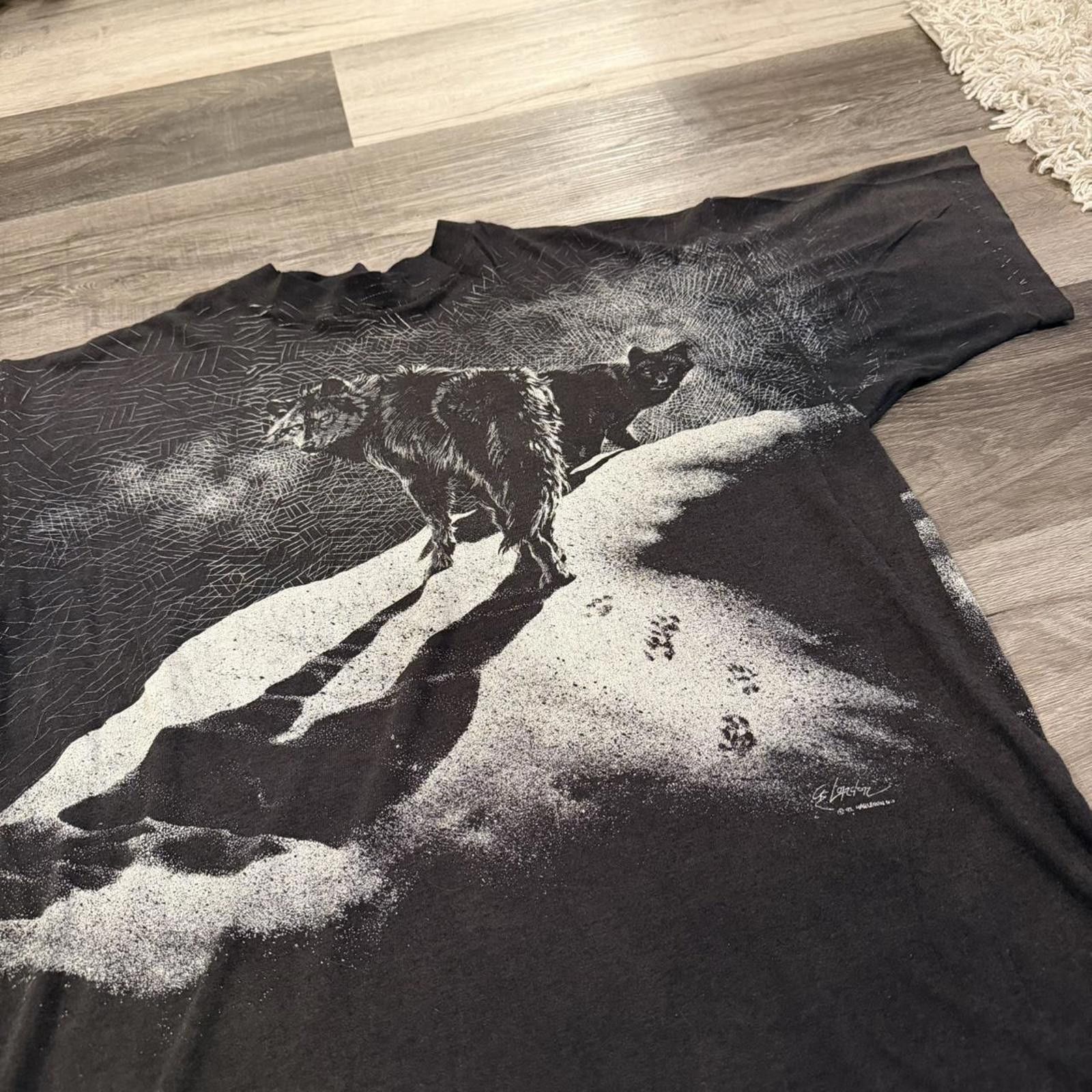 Other vintage wolves wolf pack all over print t shirt 90s XL Size US XL / EU 56 / 4 - 1 Thumbnail