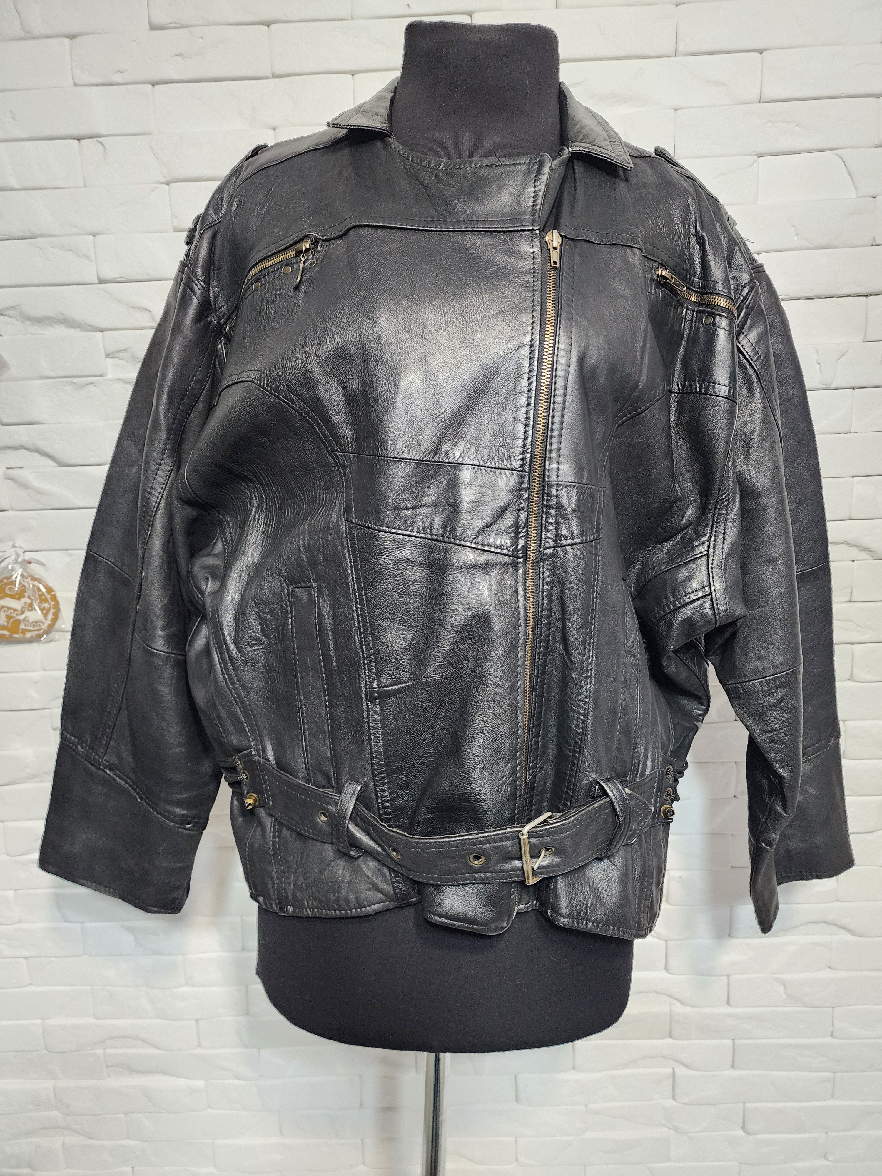 Sports Specialties Women's Leather Biker Jacket: Tough Moto Rocker Outfit Size XXL / US 16-18 / IT 52-54 - 1 Thumbnail