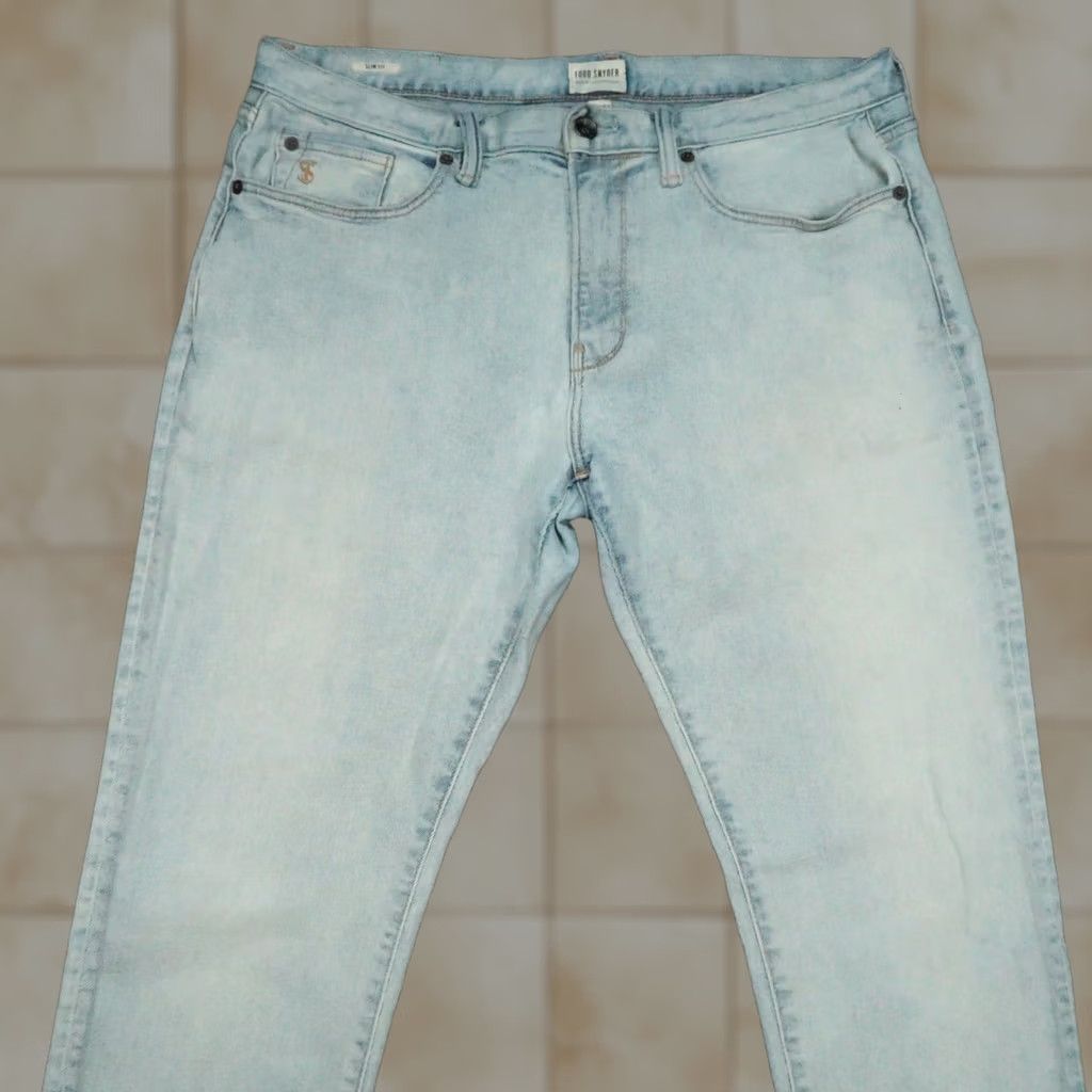 Todd Snyder Todd Snyder Jeans Mens 34x32 Blue Stretch 5-Pocket Denim Straight Regular XS? Size US 34 / EU 50 - 1 Thumbnail