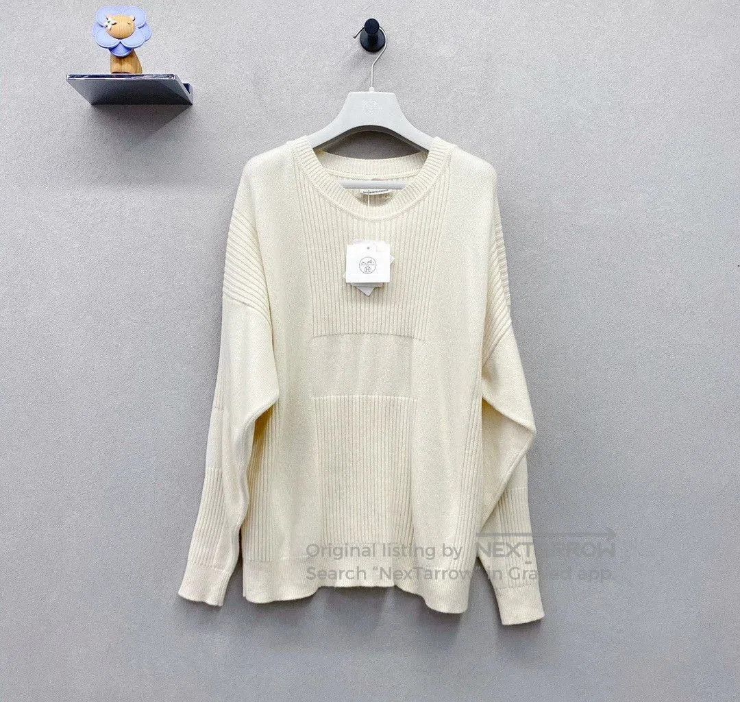 Hermes Hermès Cream Cashmere Knit Sweater. Size US XS / EU 42 / 0 - 2 Thumbnail