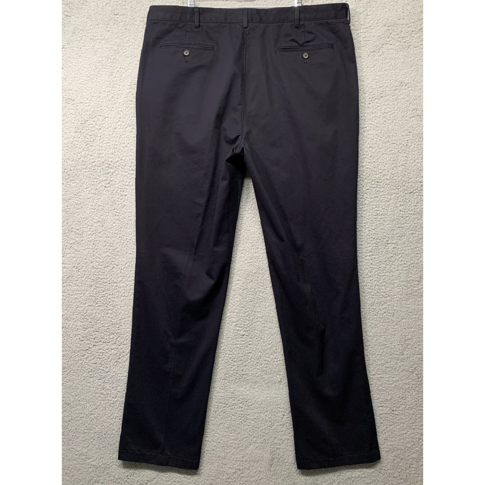 Lands' End Lands' End Men's Dress Pants 42T Dark Blue Traditional Fit Straight Leg 100% Cotton Regular Size 42 Inseam 37 in Mens Size US 42 / EU 58 - 4 Thumbnail