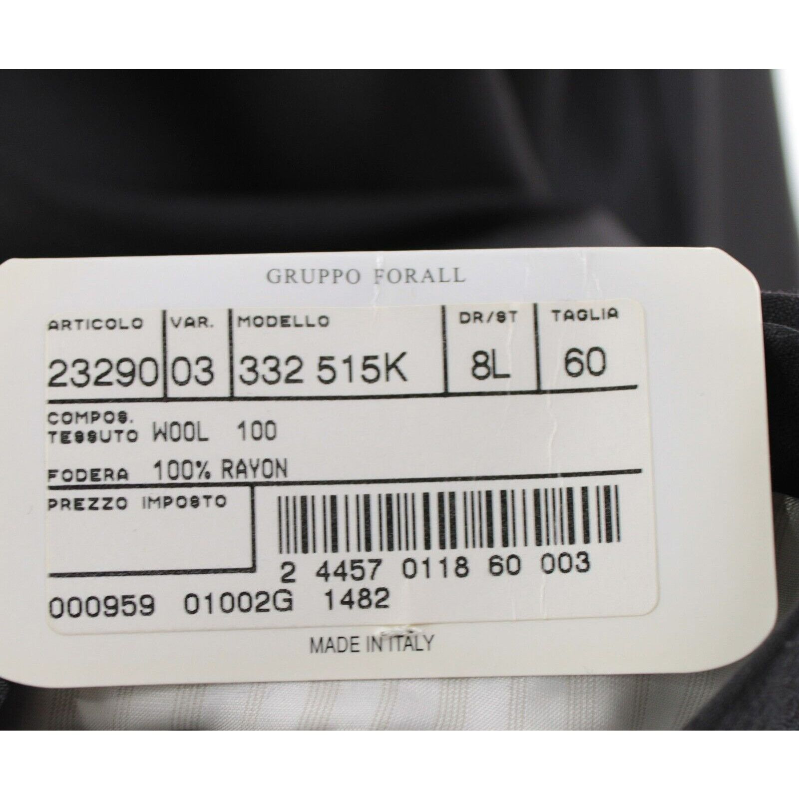 Pal Zileri Pal Zileri NWT 100% Wool Two Piece Tuxedo Size 60L (50L US) Size 50R - 5 Thumbnail