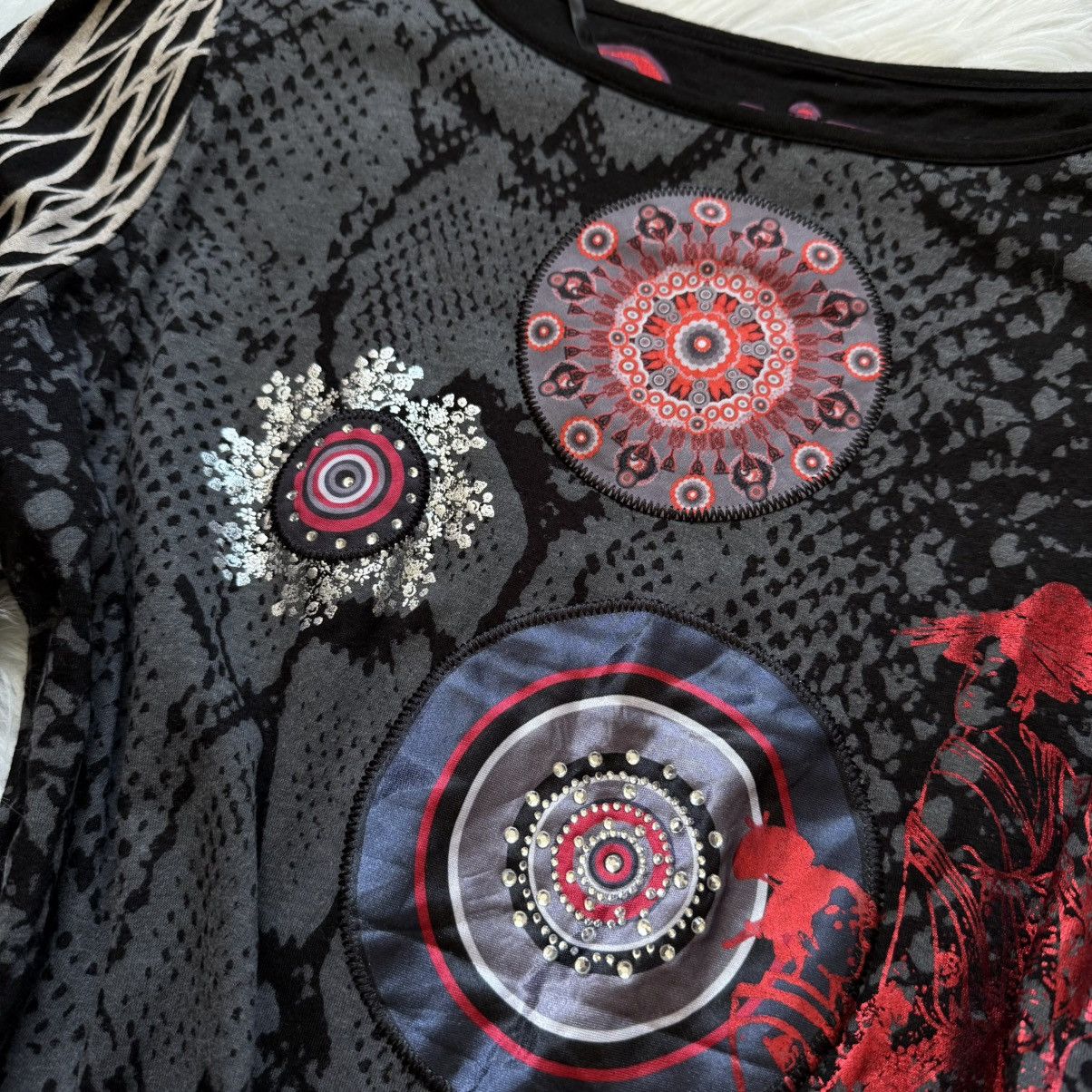 Desigual 📌 Crazy Y2K Desigual If Six Was Nine vibe Long Sleeve Size XL / US 12-14 / IT 48-50 - 6 Thumbnail