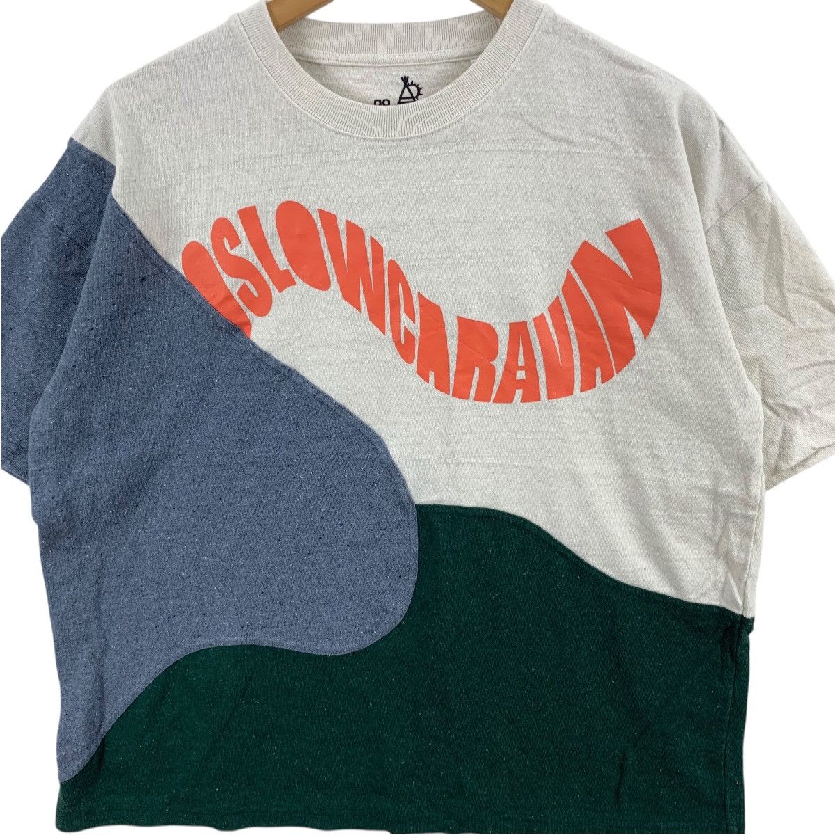 go slow caravan GO SLOW CARAVAN x BRICO Patchwork Tee Shirt Top Size L / US 10 / IT 46 - 5 Thumbnail