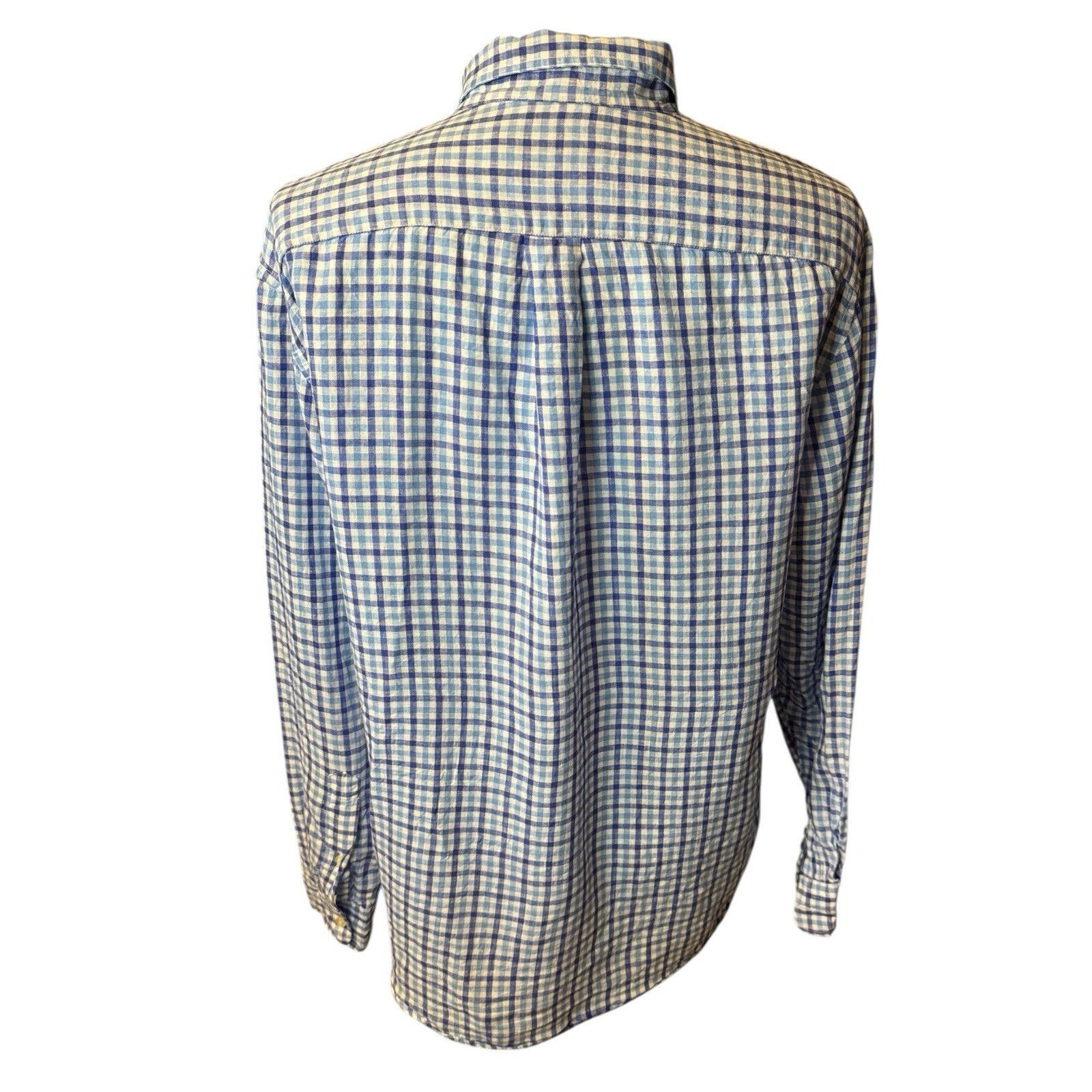 Vineyard Vines Vineyard Vines Blue Check 100% Linen Shirt TINY FLAW Size US L / EU 52-54 / 3 - 5 Thumbnail