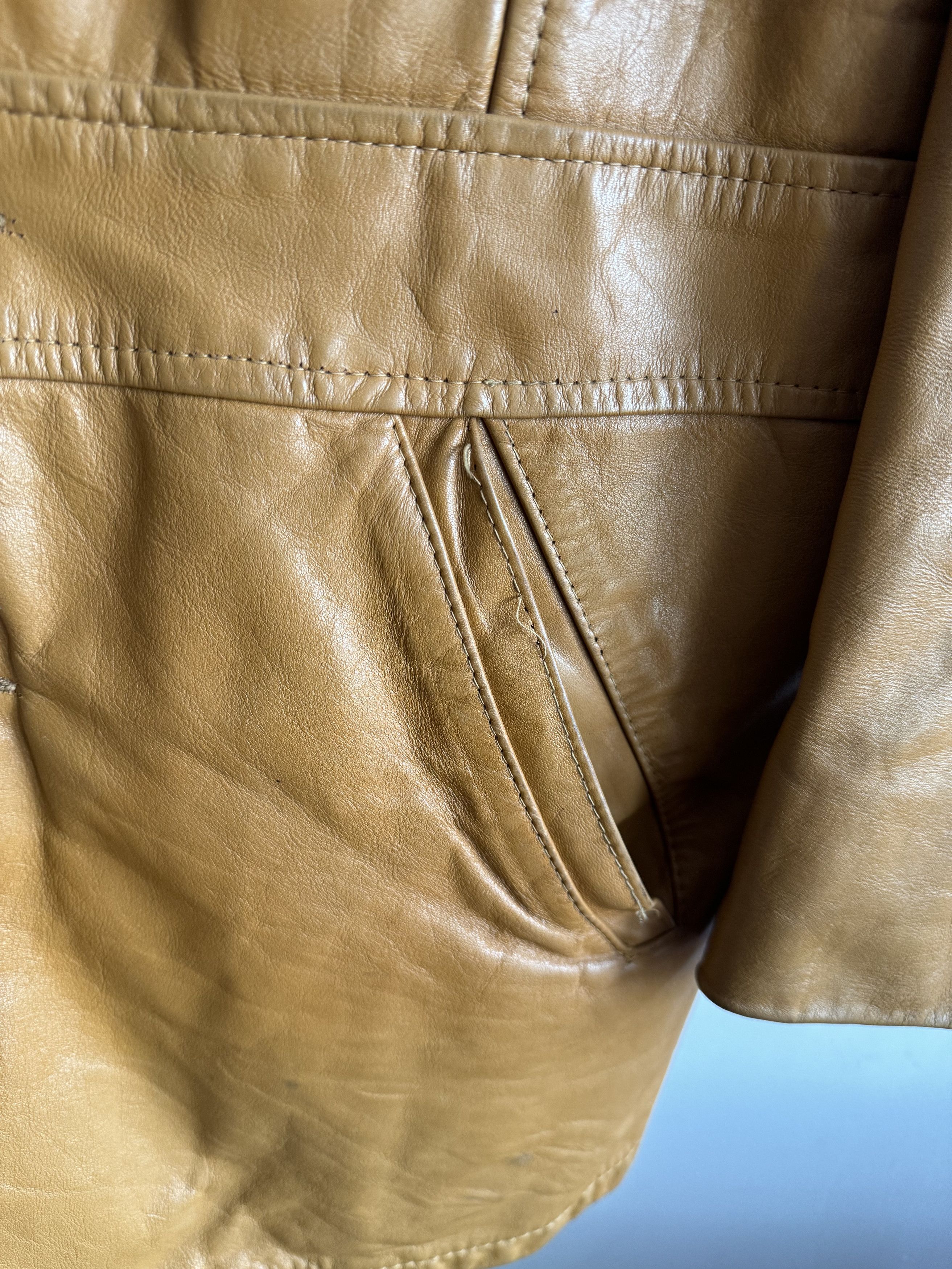 Schott 80/90s Schott Trench Leather Jacket Size Fits M/L Size US L / EU 52-54 / 3 - 3 Thumbnail