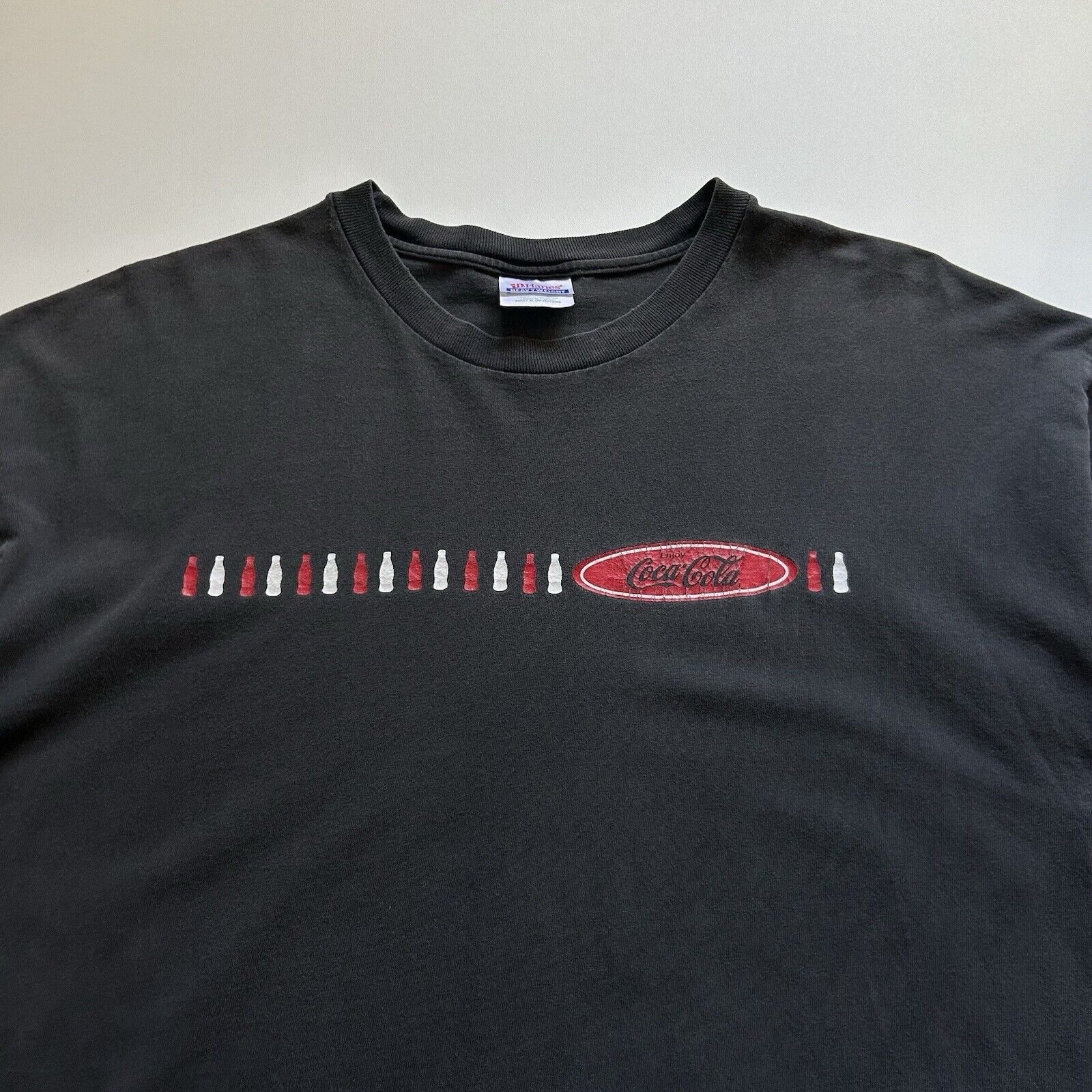 Coca Cola Vintage Y2K Coca Cola Coke Promo T Shirt XL Faded Black Rare Size US XL / EU 56 / 4 - 2 Thumbnail