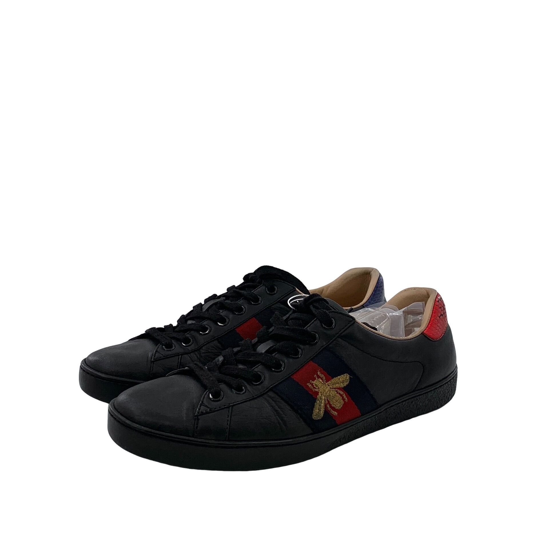 Gucci Gucci Bee Embroidered Ace Sneakers 40.5 Size US 7.5 / EU 40-41 - 1 Thumbnail