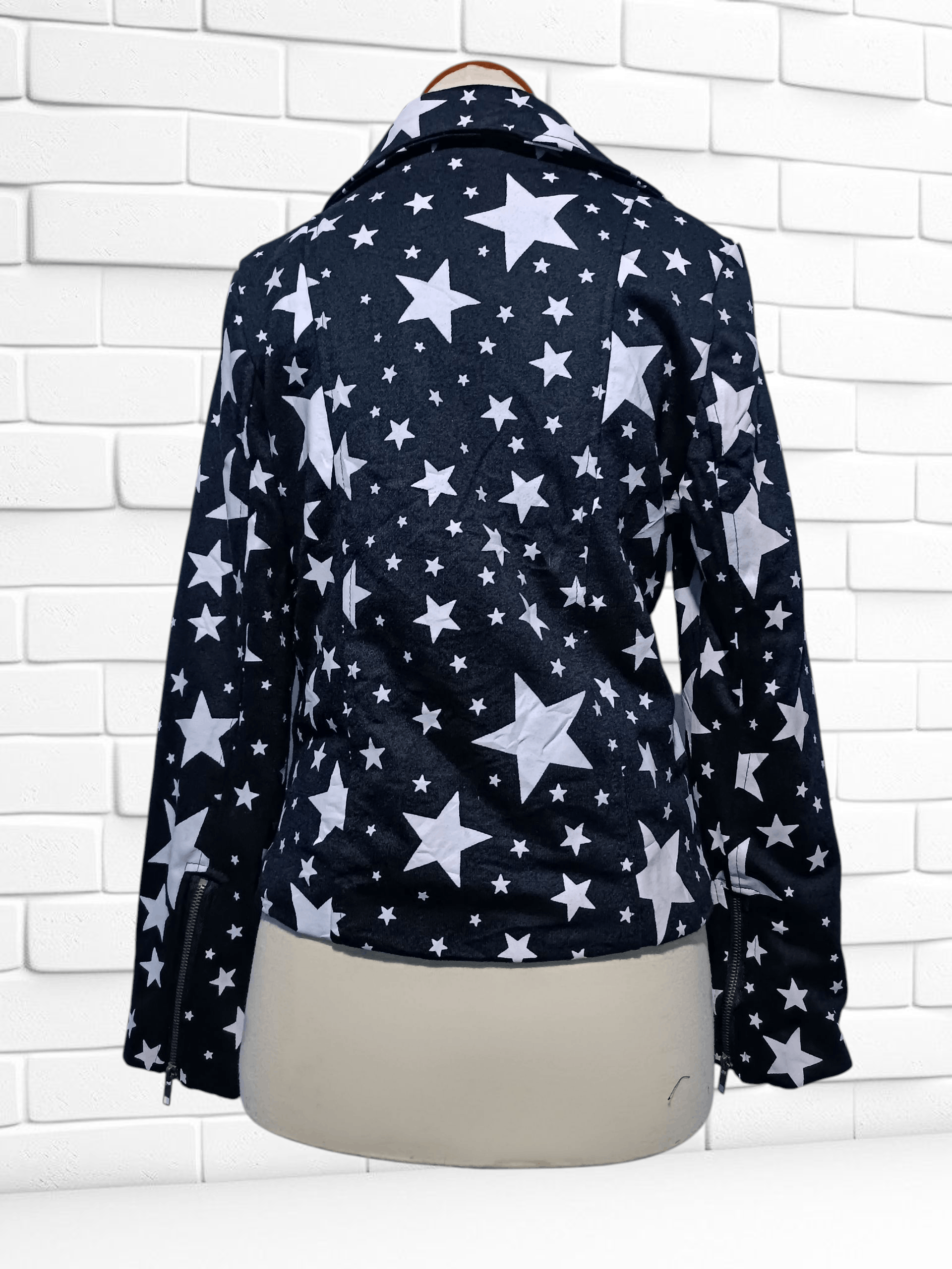 Japanese Brand Vintage Rider's Jacket Double Layer Star Print Size M / US 6-8 / IT 42-44 - 4 Thumbnail