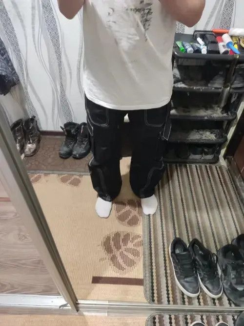 Other Multi-Pocket Cargo Pants with Belt Mens Casual Style Pants Size US 31 - 3 Thumbnail