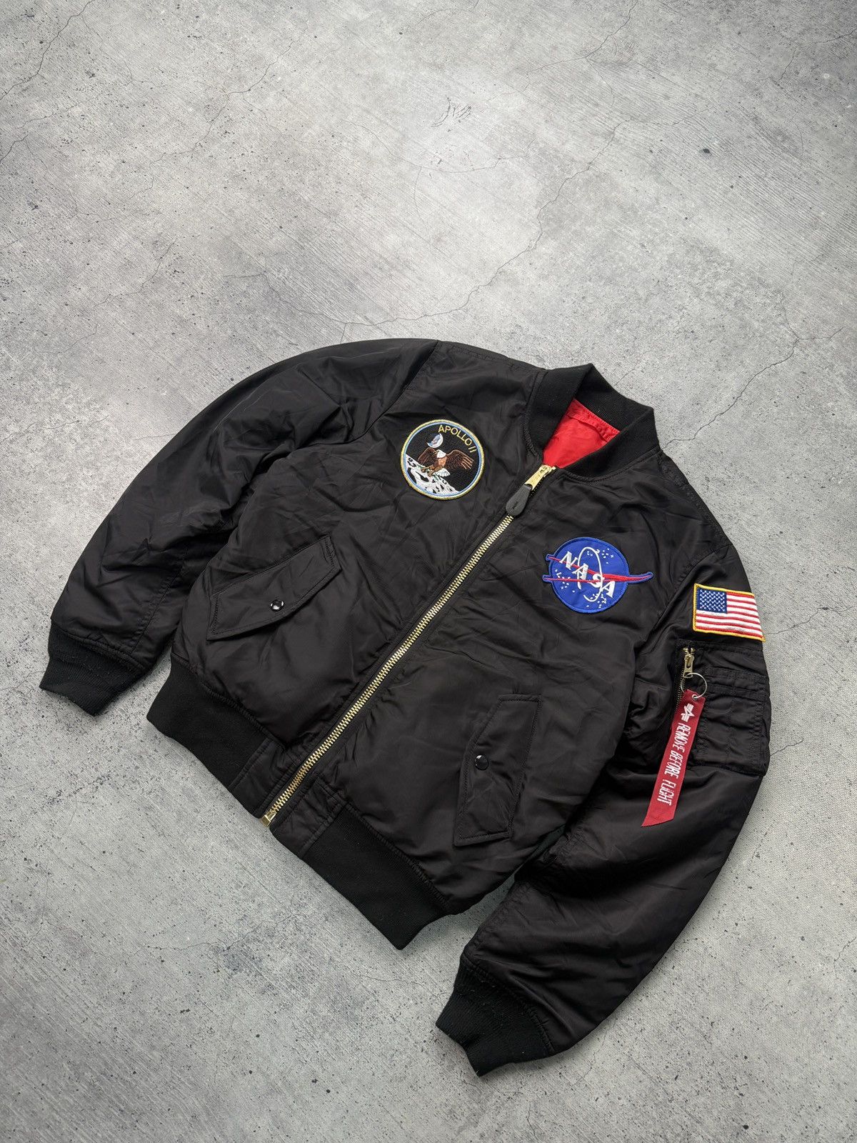 Alpha Industries ALPHA INDUSTRIES MENS APOLLO MA-1 NASA FLIGHT JACKET Size US M / EU 48-50 / 2 - 2 Thumbnail
