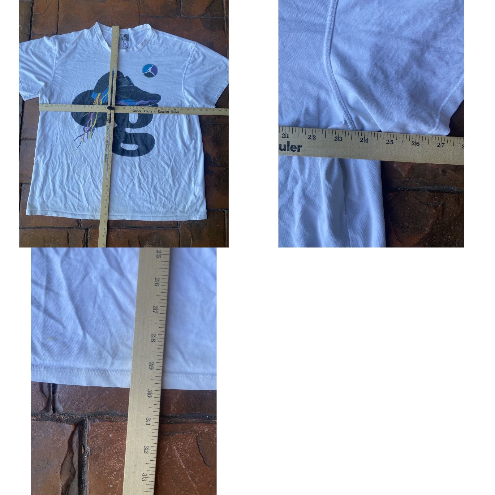 Jordan Brand VINTAGE Michael Jordan Nike Aqua 8 Retro Promo T-Shirt XL Shirt Men White 90s Logo Nike Air Swoosh Size US XL / EU 56 / 4 - 9 Thumbnail