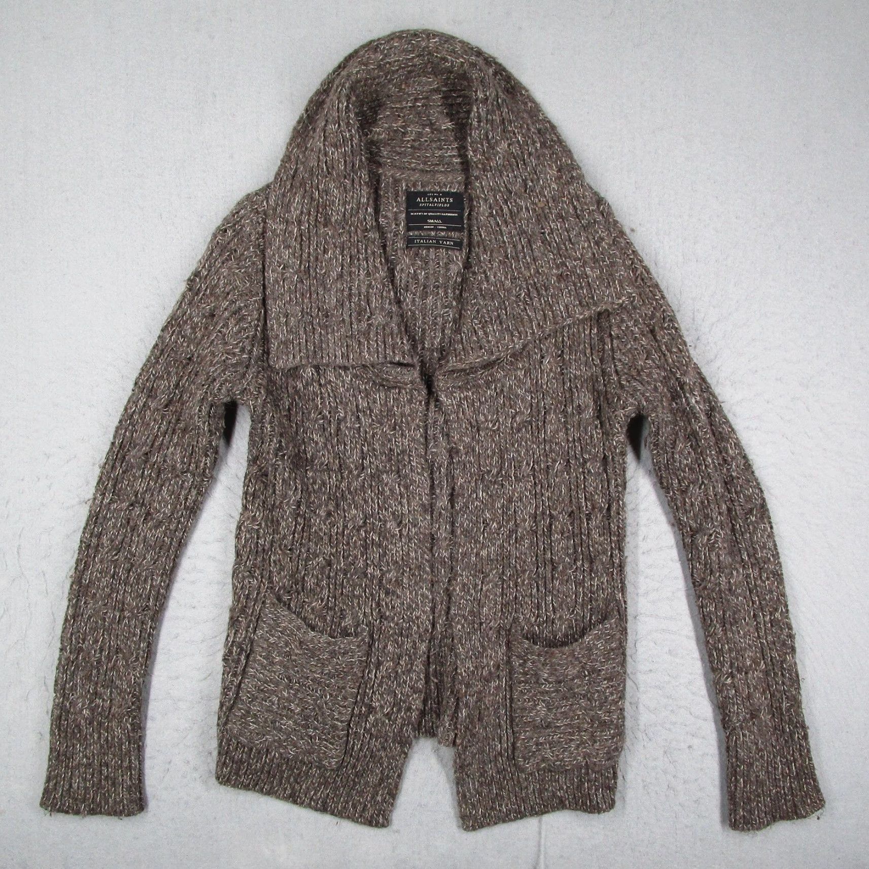 Allsaints AllSaints Sweater Womens Small Brown Ahkka Cardigan Open Front Size S / US 4 / IT 40 - 2 Thumbnail