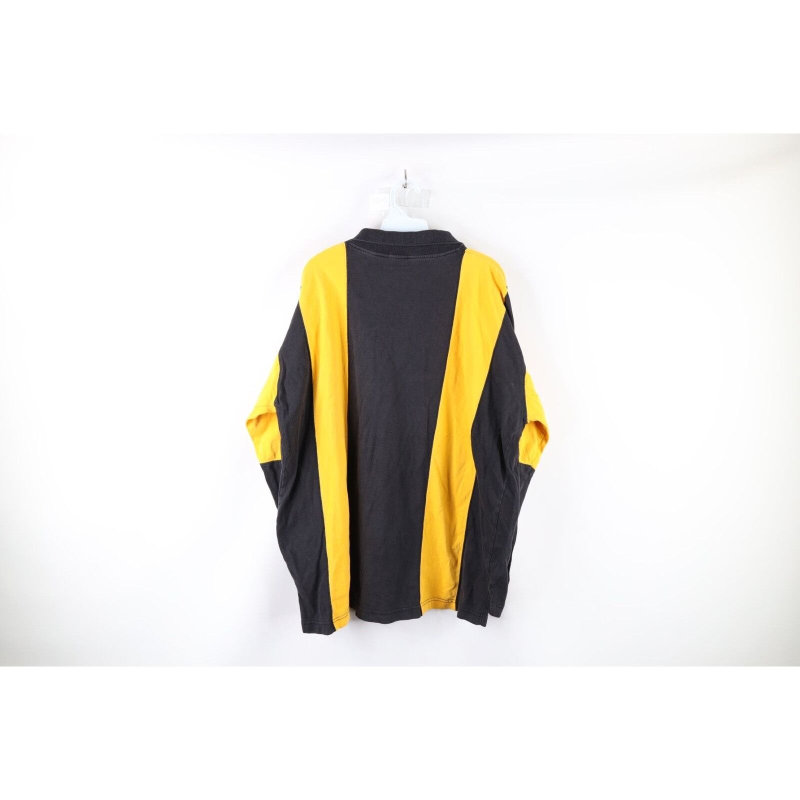 Vintage 90s Faded Pittsburgh Steelers Long Sleeve Polo