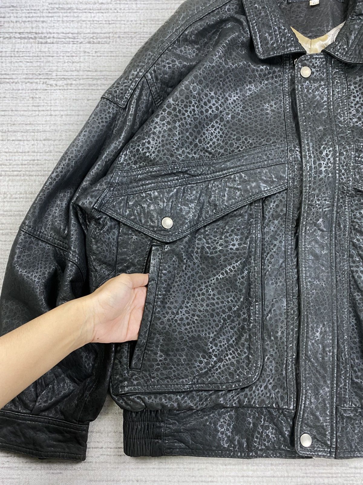 Leather Vintage Giorgio Mobiani Bombers Leather Jacket Size US L / EU 52-54 / 3 - 8 Thumbnail