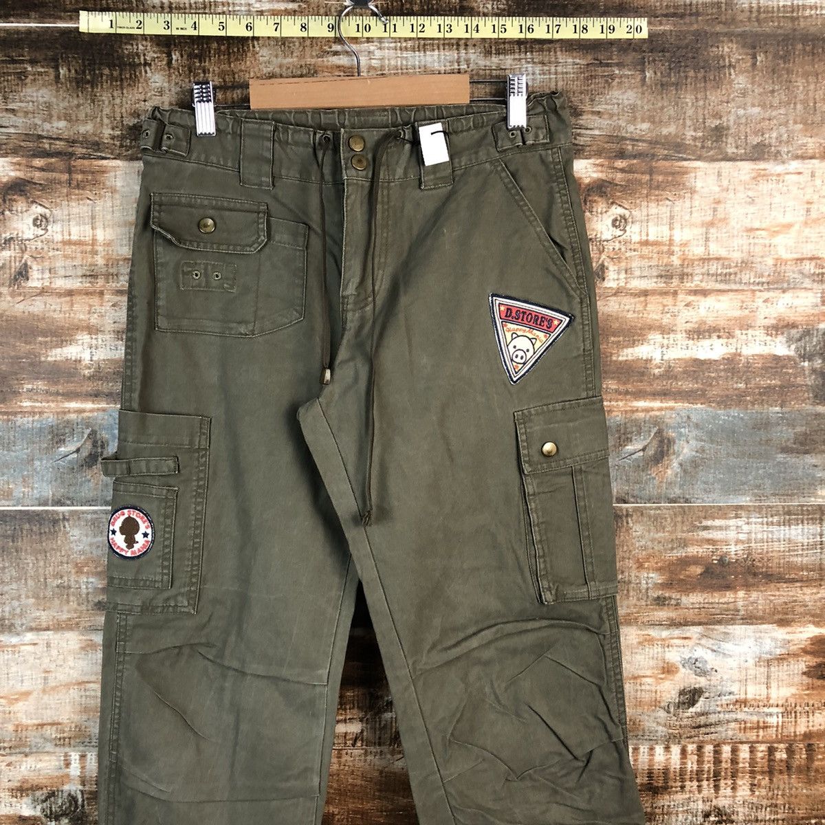Japanese Brand Drug Store Green Cargo Multipocket Pants #A2418 Size US 27 - 4 Thumbnail